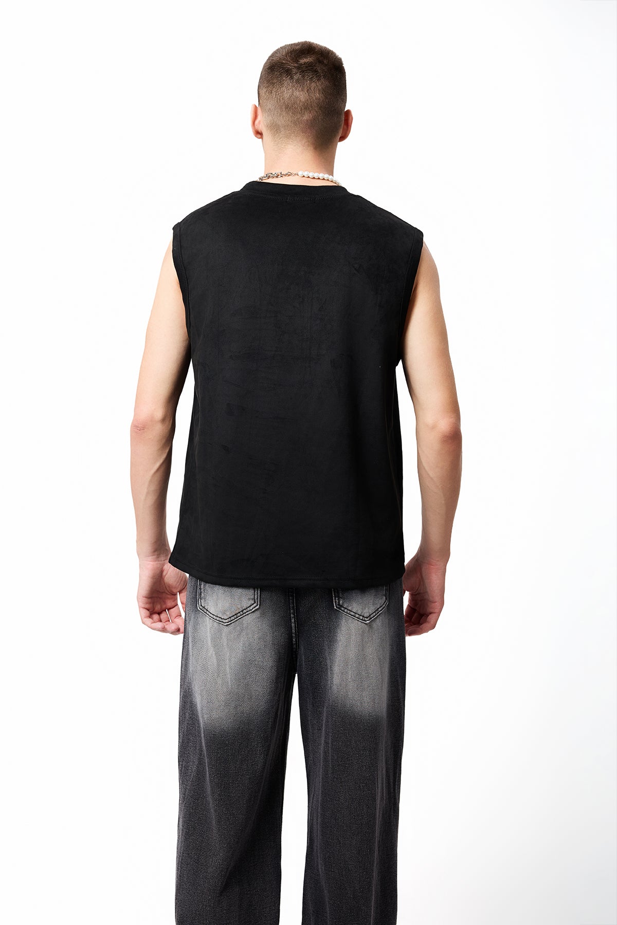 Deep Signal Velvet Embroidery Vest