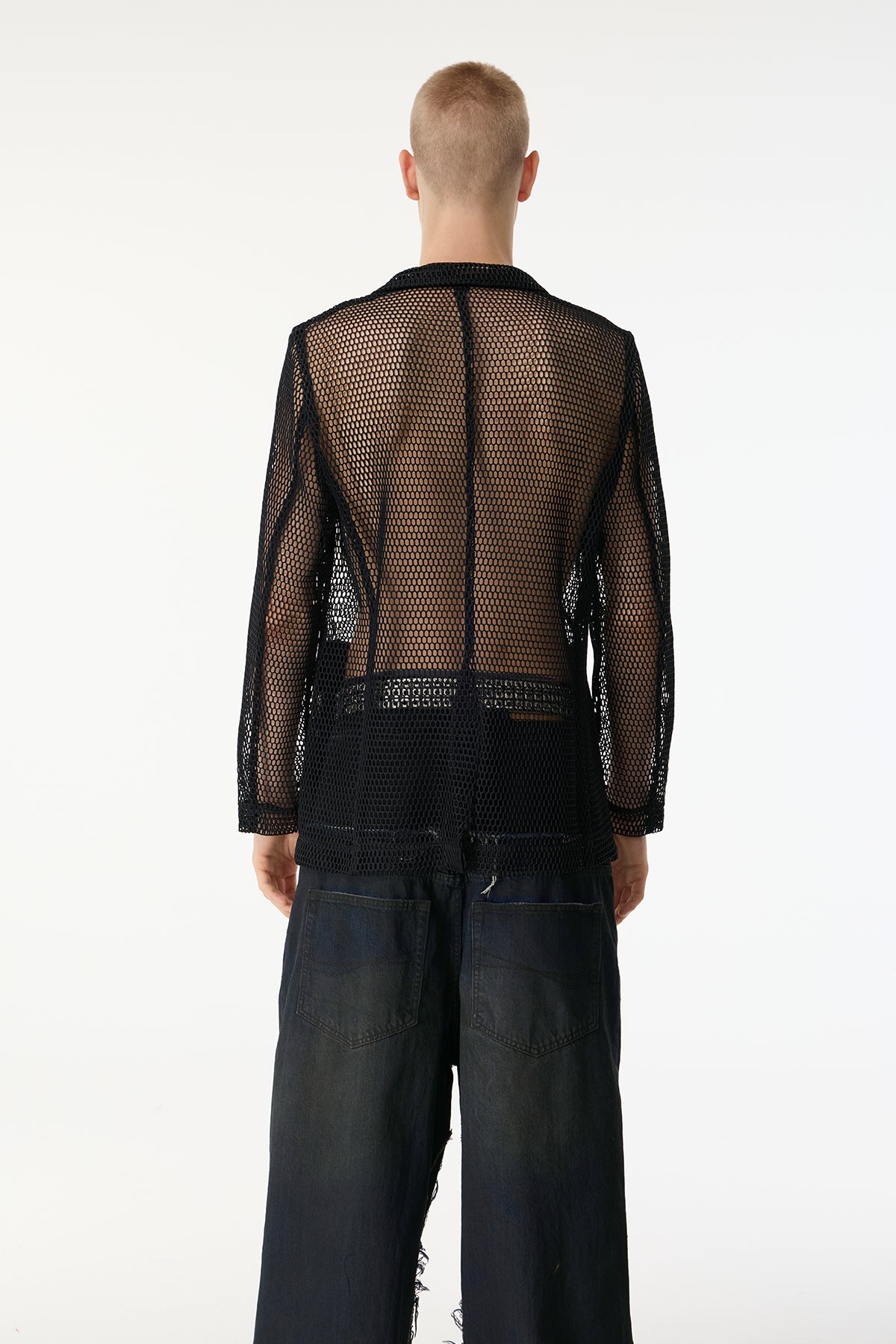 Deep Veil Long Sleeve Cutout Jacket