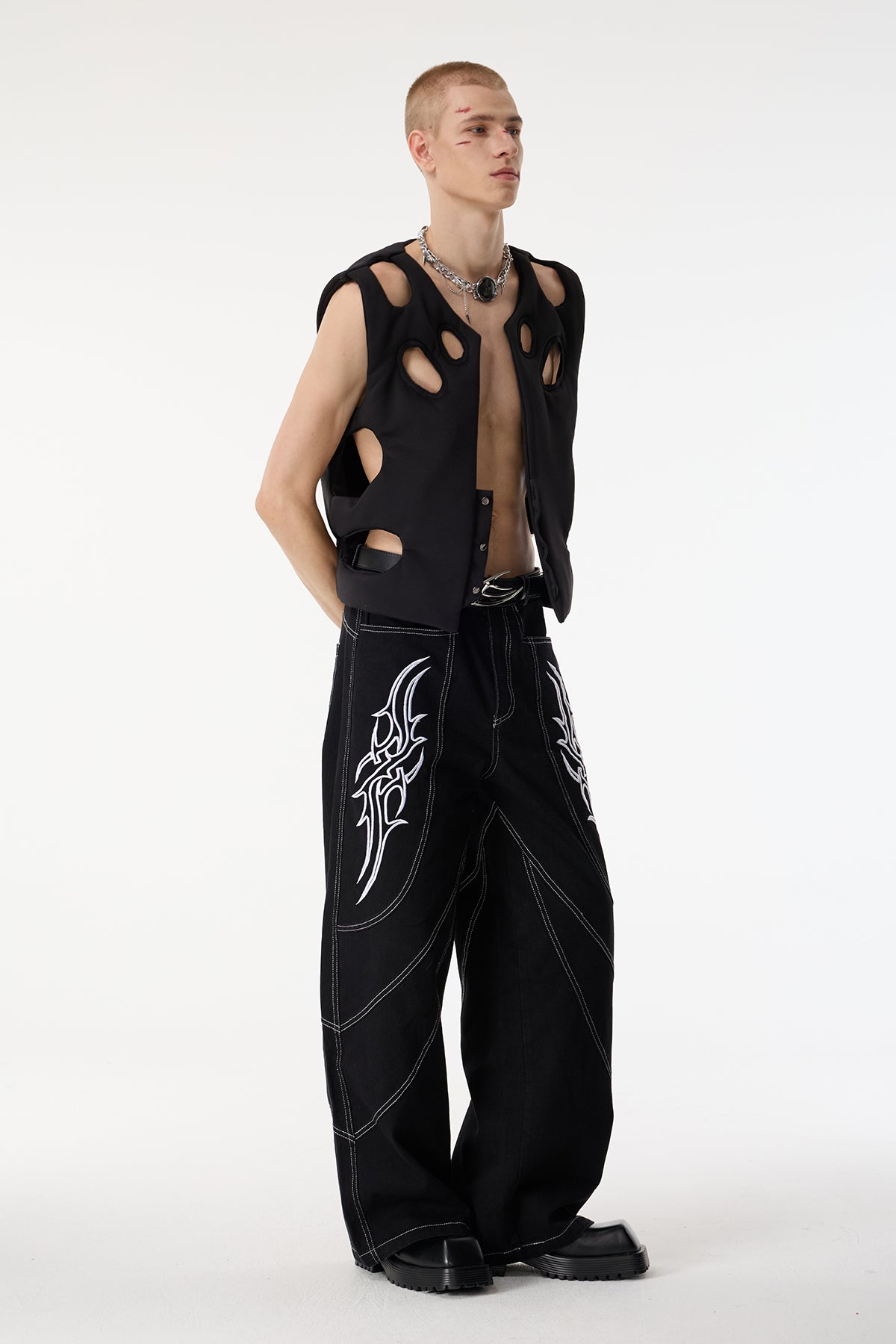 Deep Wrap Cutout Sleeveless Top