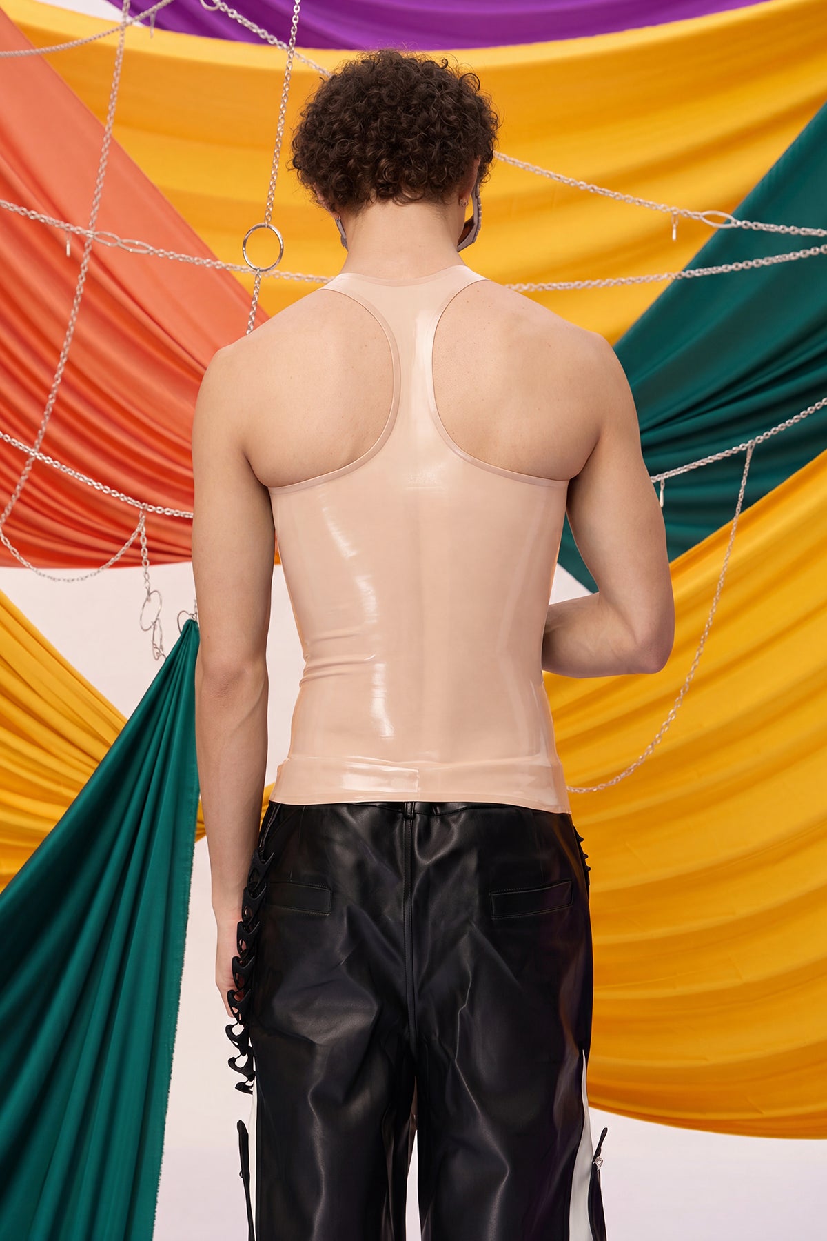 Dense Blackout Latex Tank Top Nude