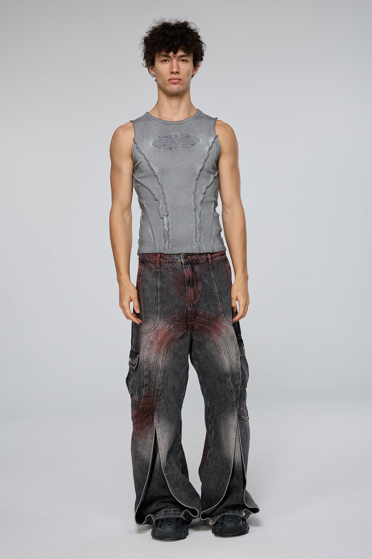 Dense Night Deconstructed Sleeveless Top