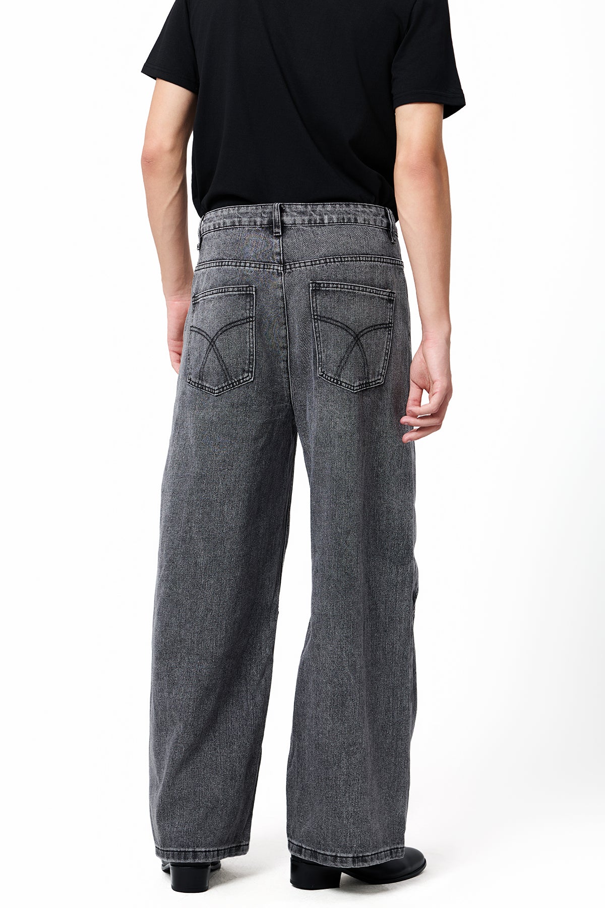 Diesel Vision Wide Leg Cutout Jeans