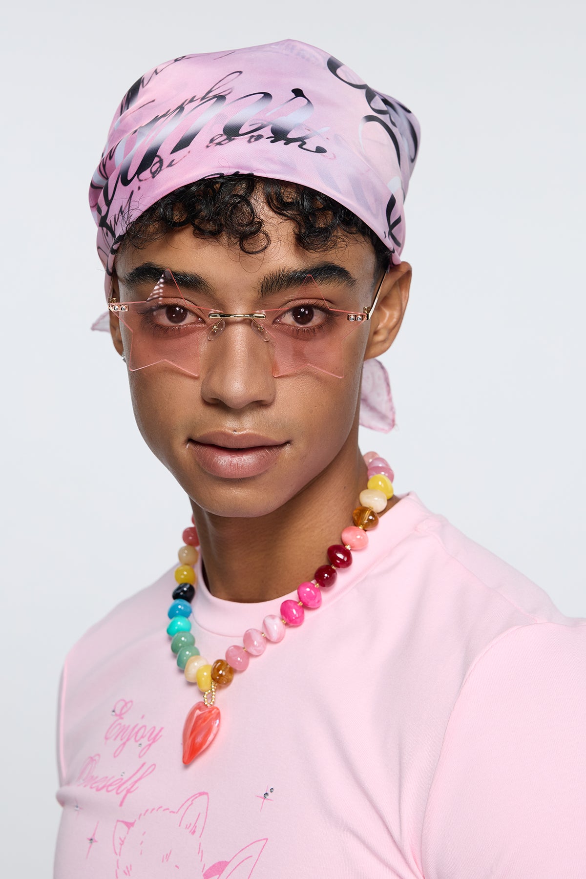 Digital Glitch Head Scarf
