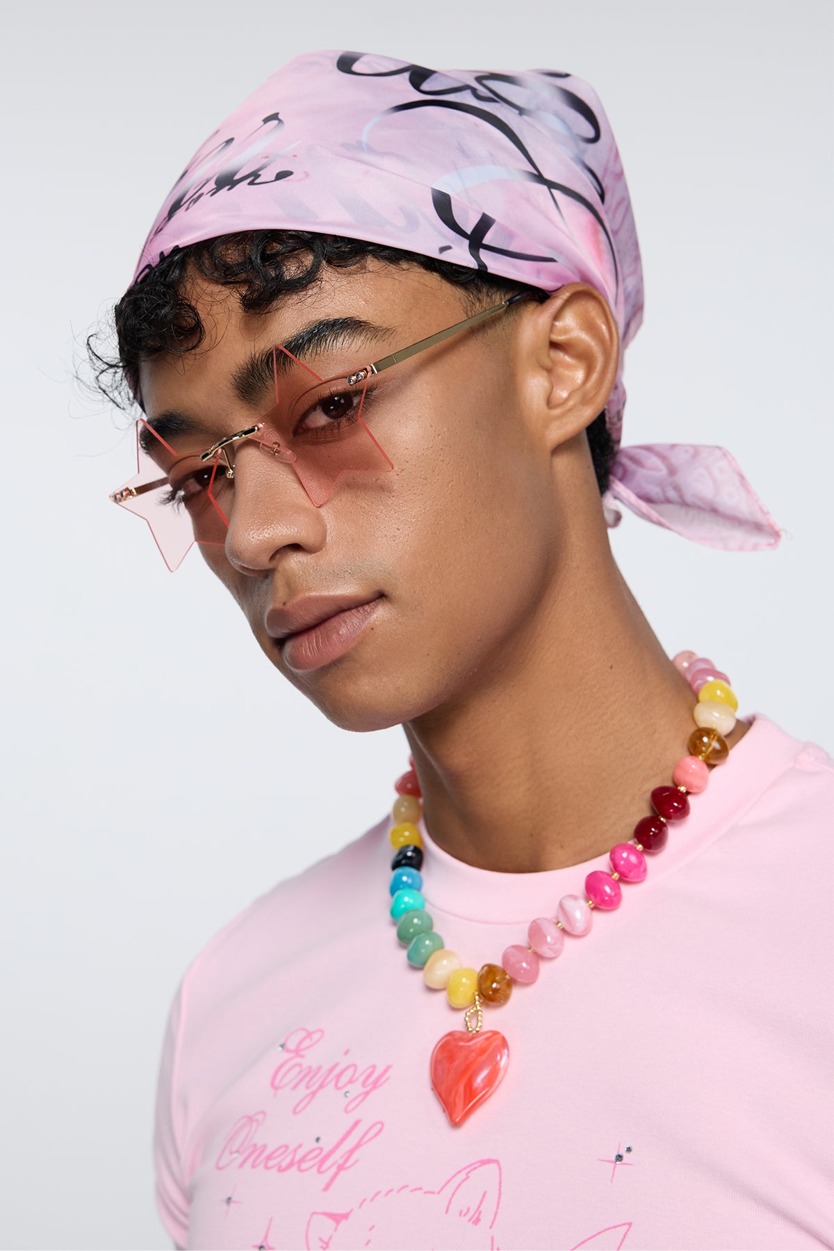 Digital Glitch Head Scarf
