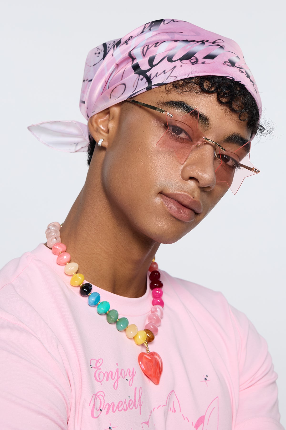 Digital Glitch Head Scarf