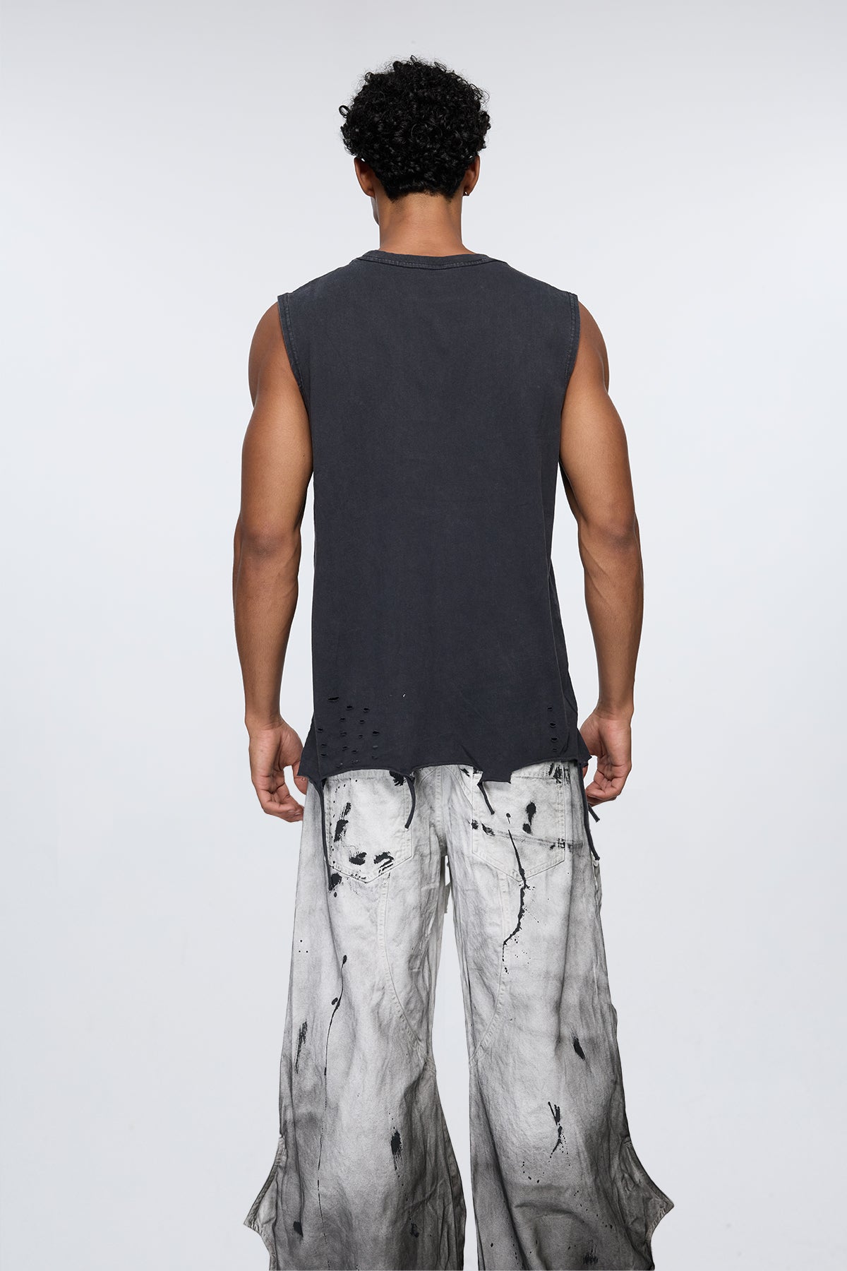 Digital Glow Butterfly Sleeveless Top