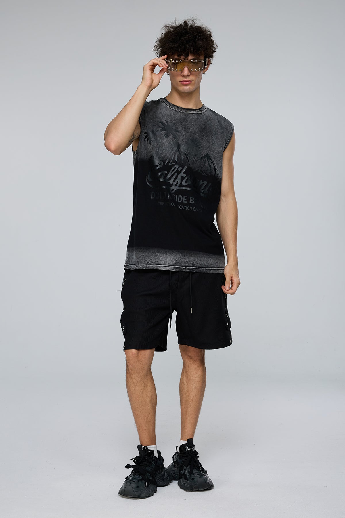 Digital Taper Zipper Shorts