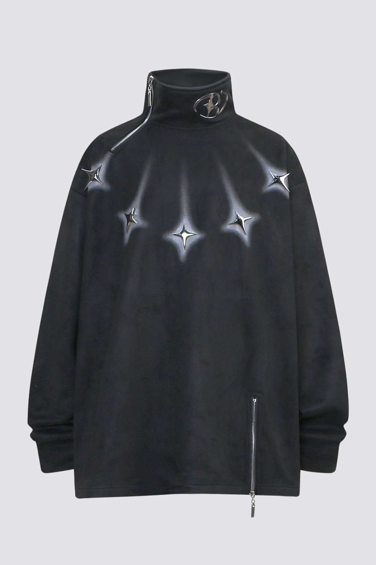 Dim Stripe Star High Neck Top