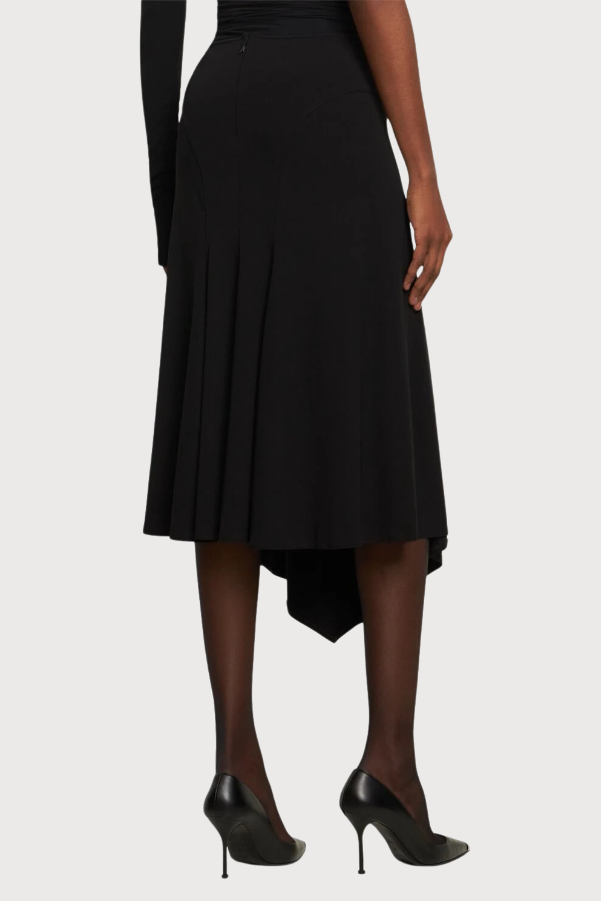 Dim Contour Cutout Split Skirt