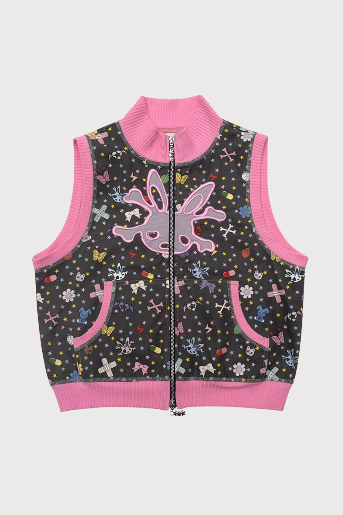 Doll Machine Print Knit Vest