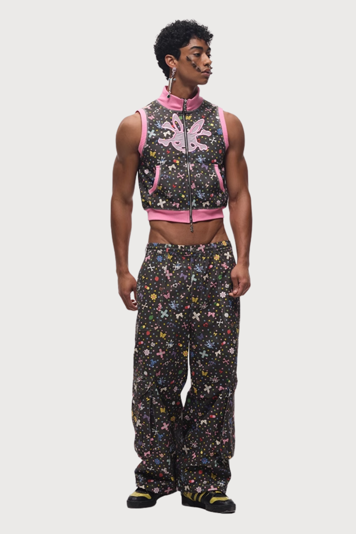 Doll Machine Print Knit Vest