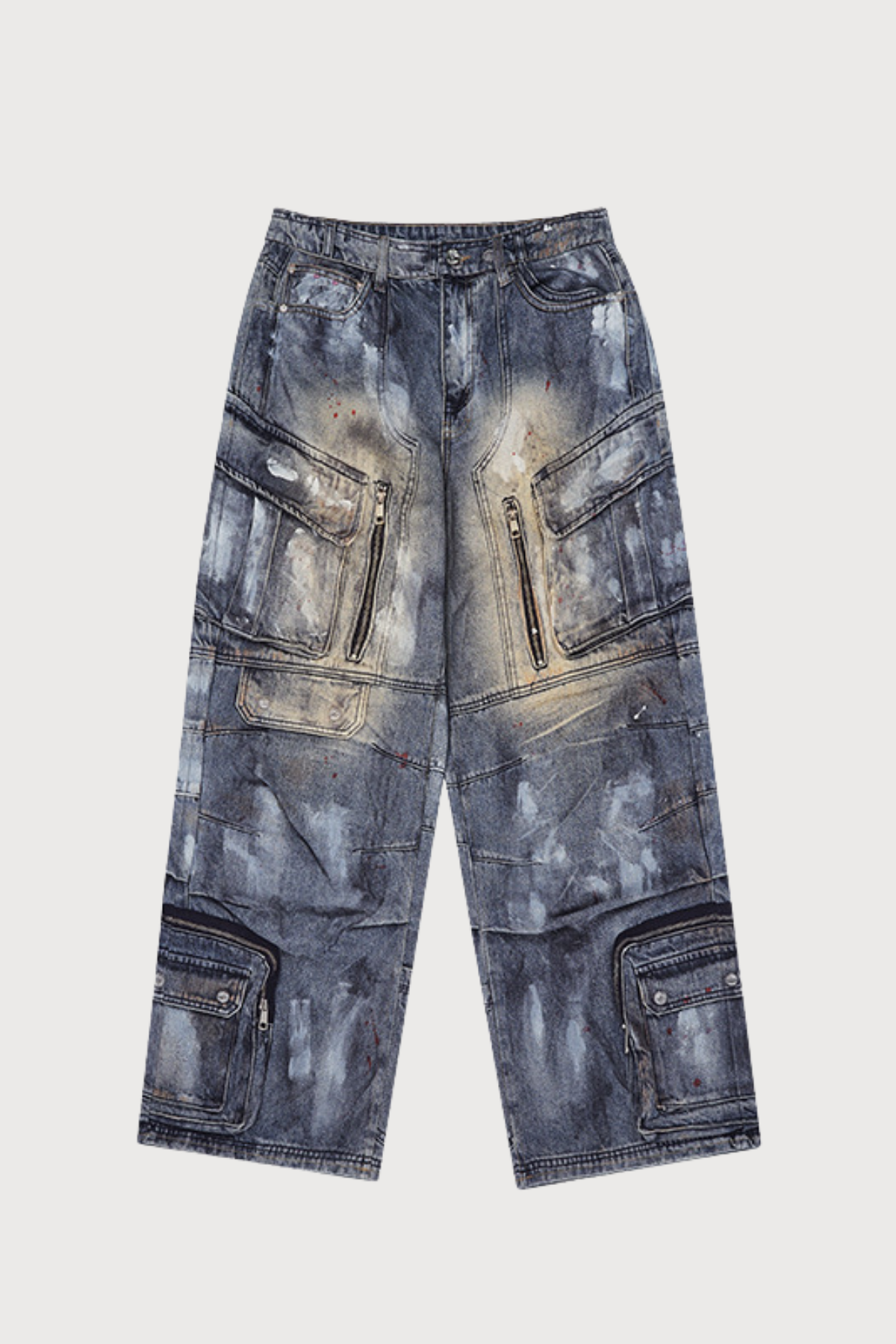 Downtown Rust Print Straight Jeans