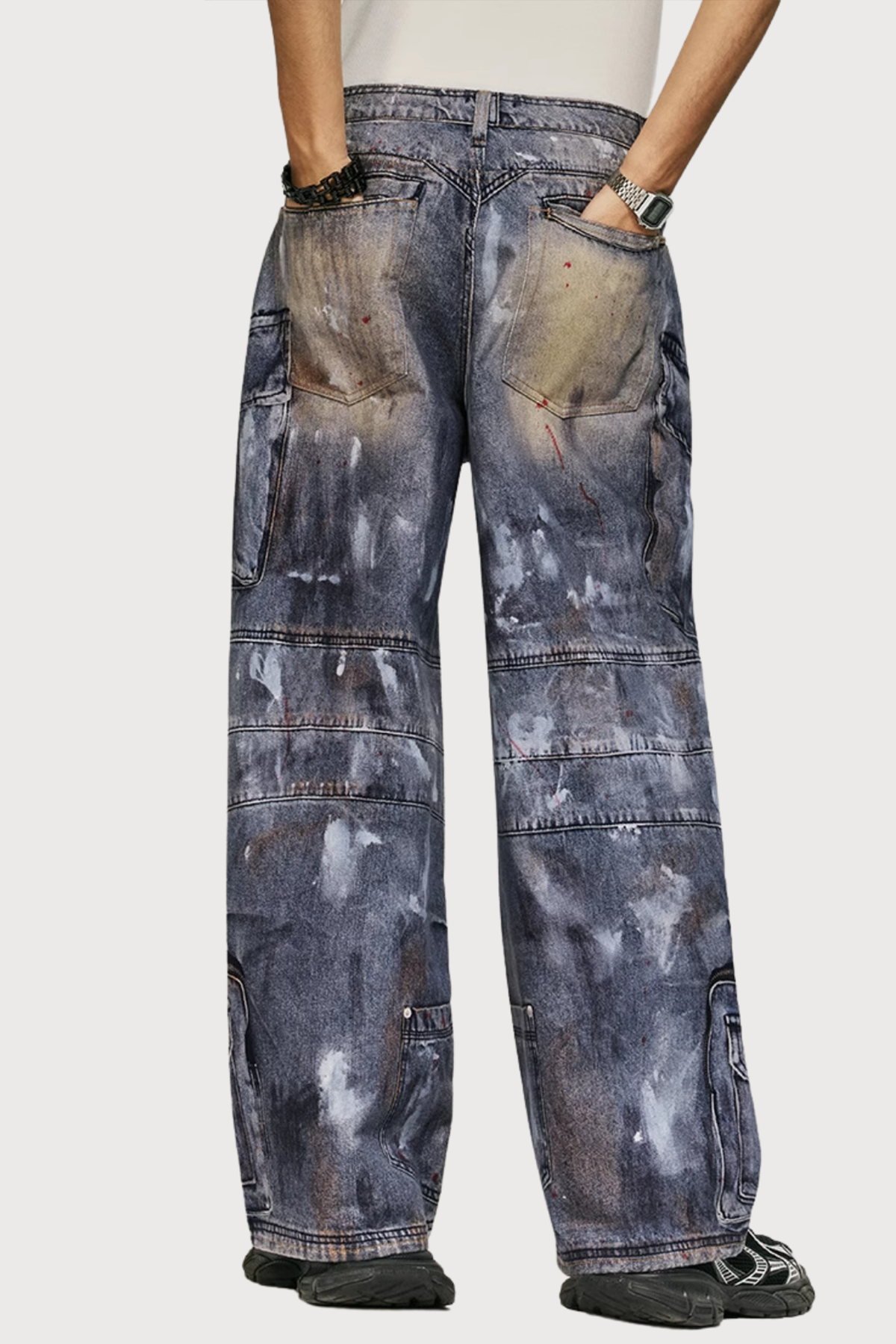 Downtown Rust Print Straight Jeans