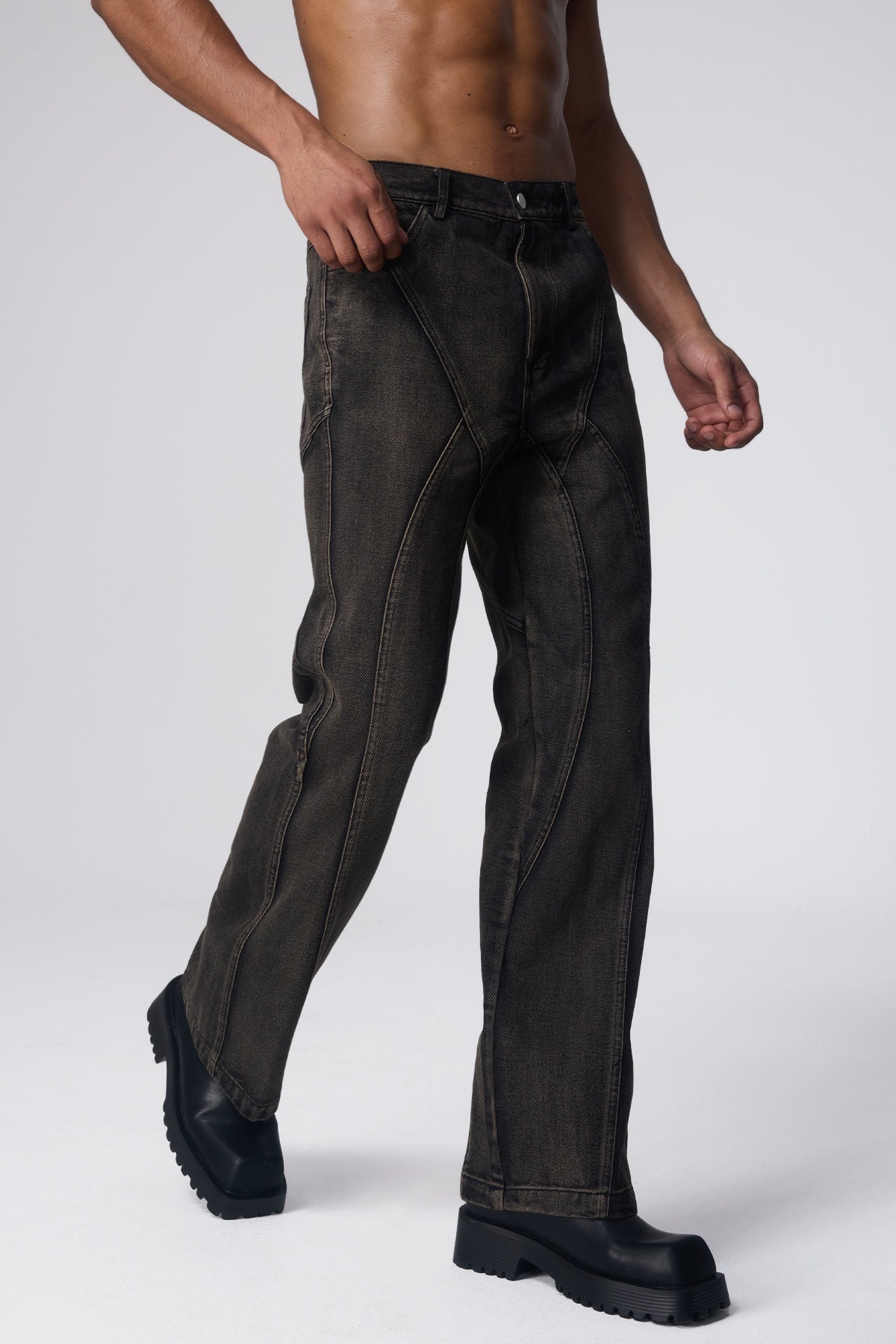 Drag Line Dirty Wash Jeans
