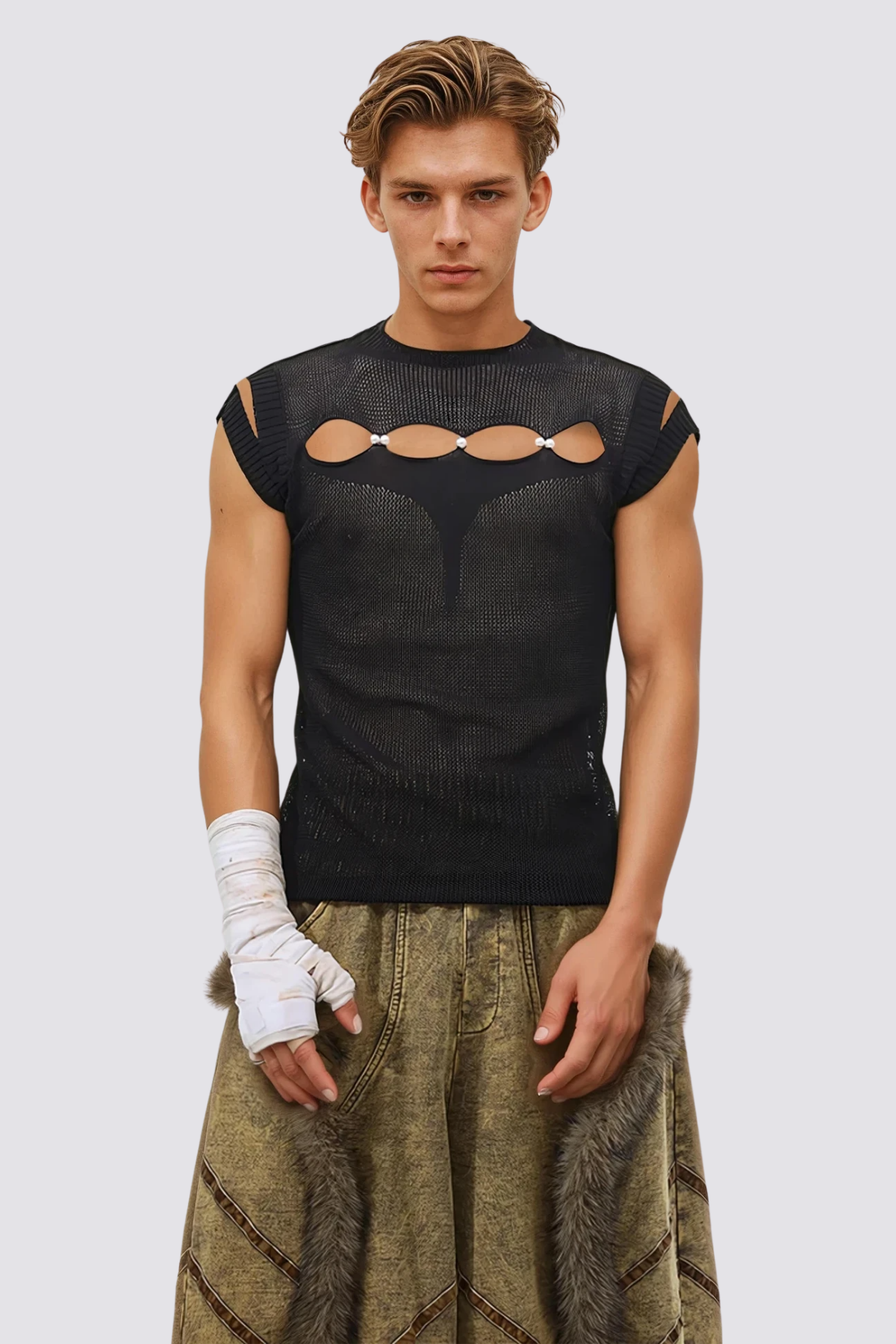 Dry Control Cutout Sleeveless Top