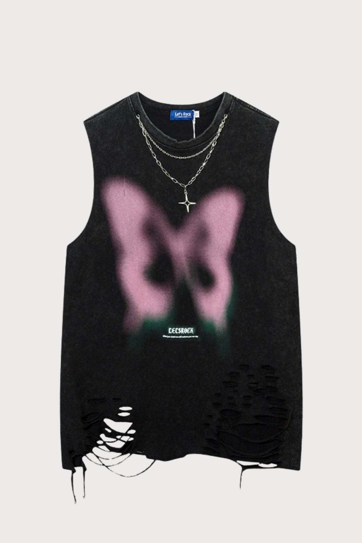 Dry Stroke Butterfly Sleeveless Top