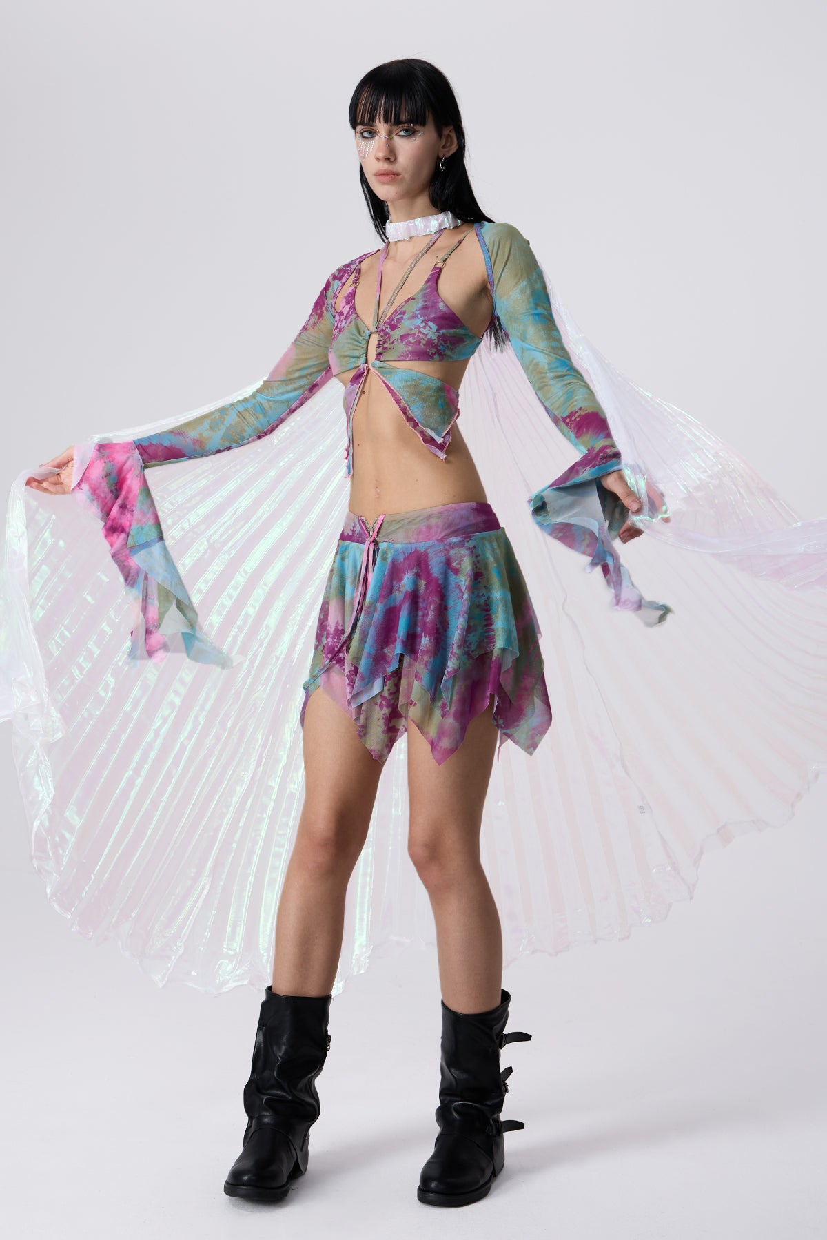 Dual Mark Colorful White Wings