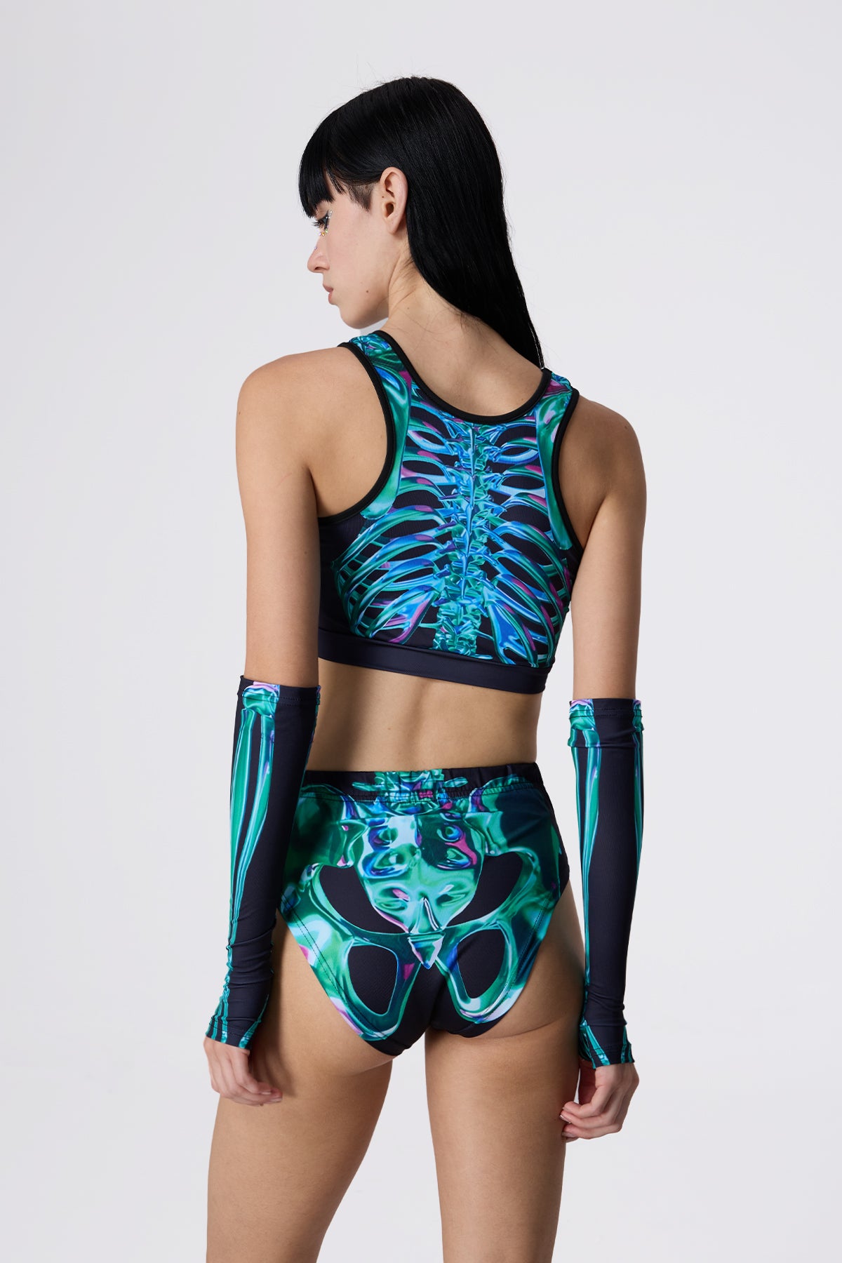 Dual Print Bikini Three Piece Set