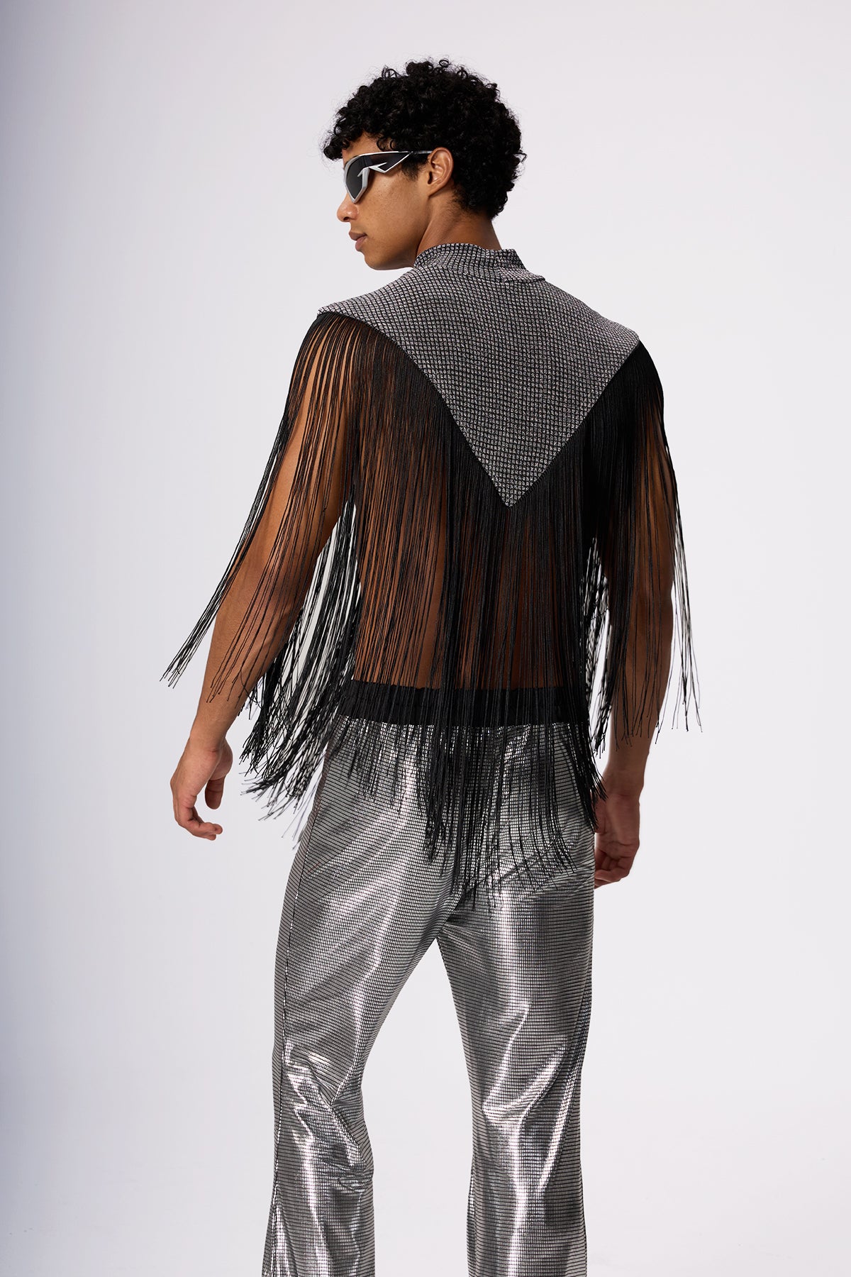 Dull Spark Fringe Sleeveless Top