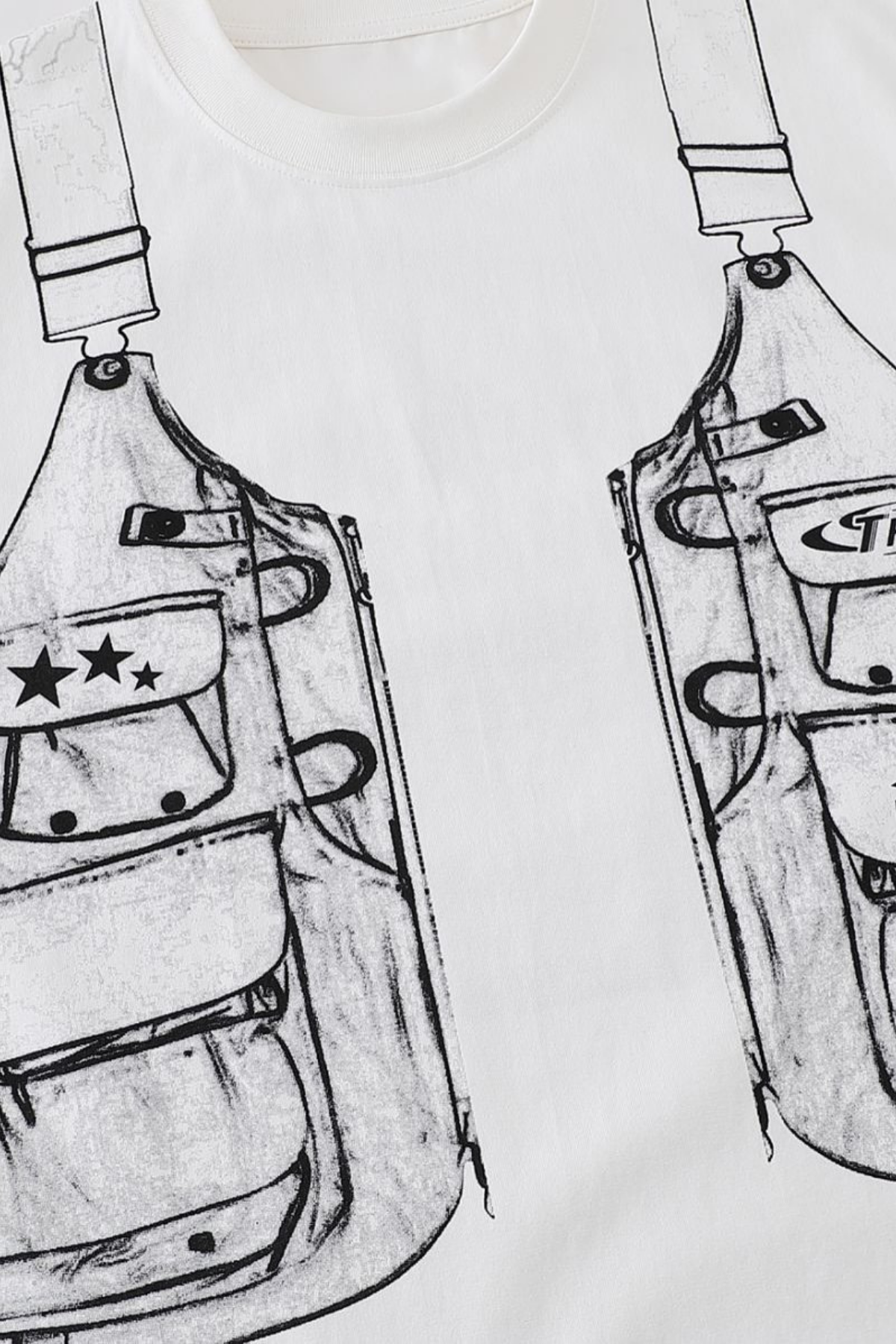 Dusk Thread Print Top White