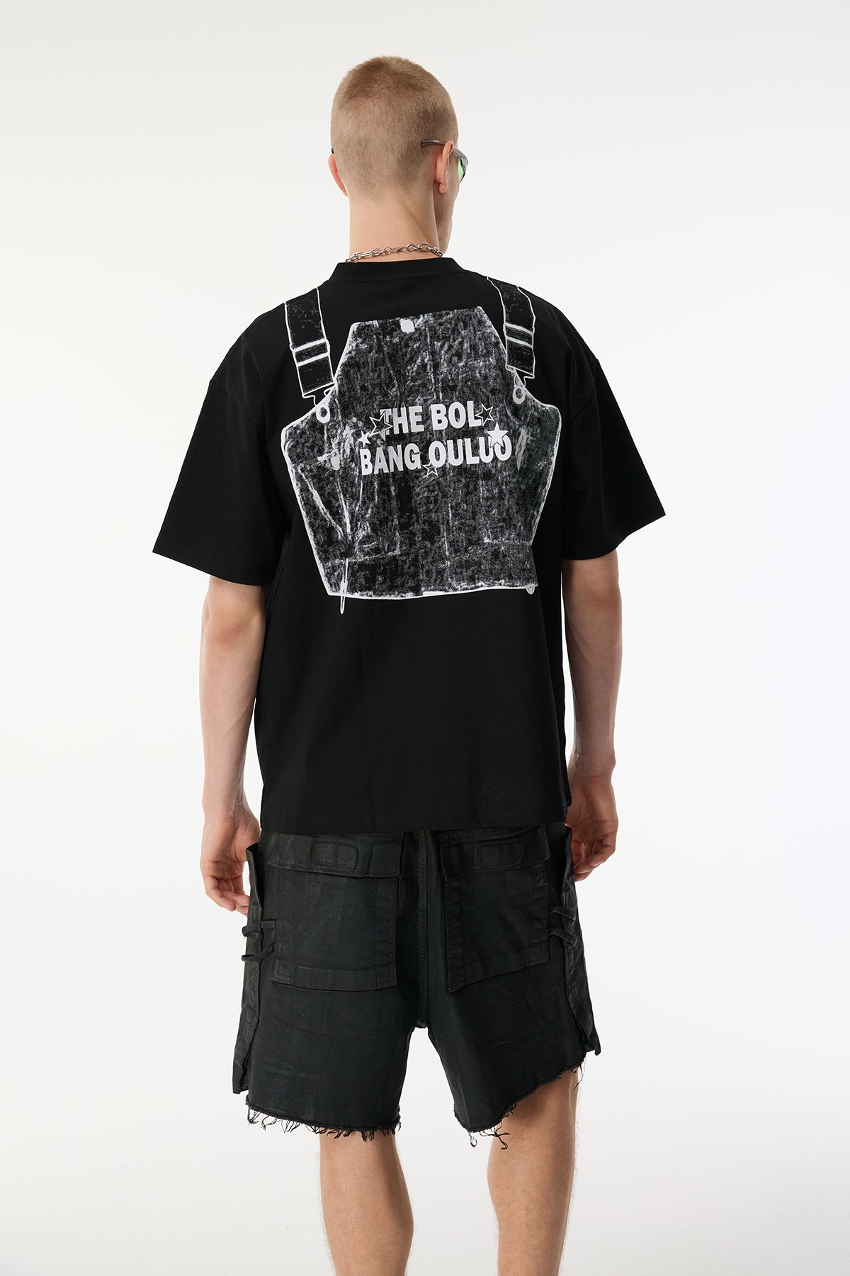 Dusk Thread Print Top Black