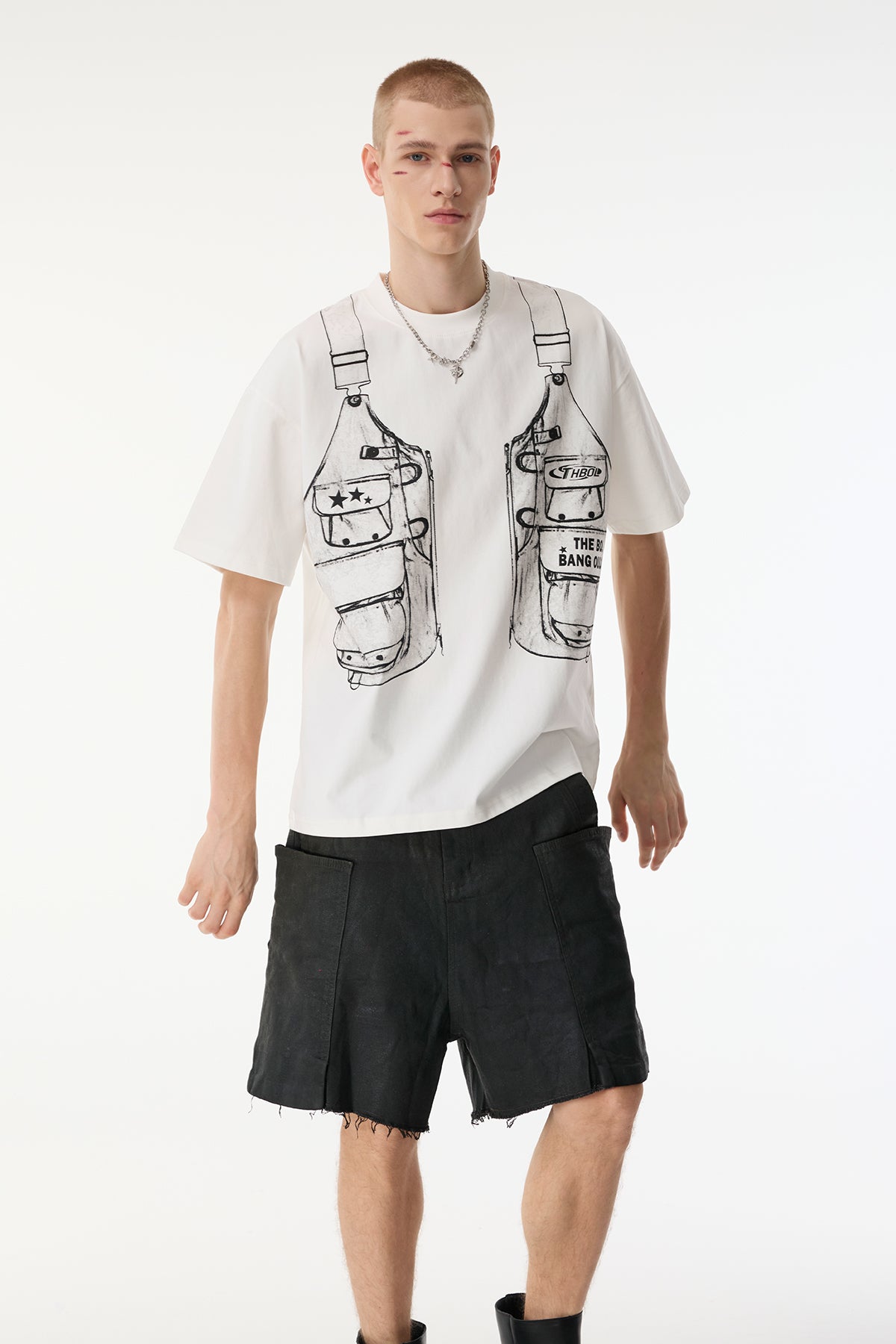 Dusk Thread Print Top White