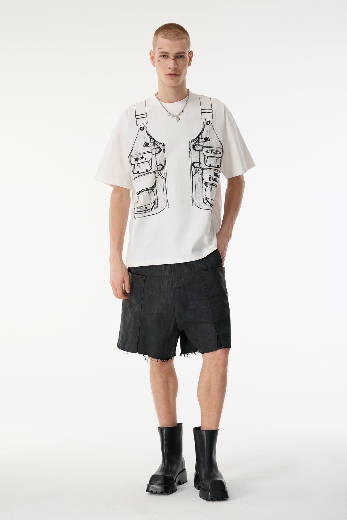 Dusk Thread Print Top White