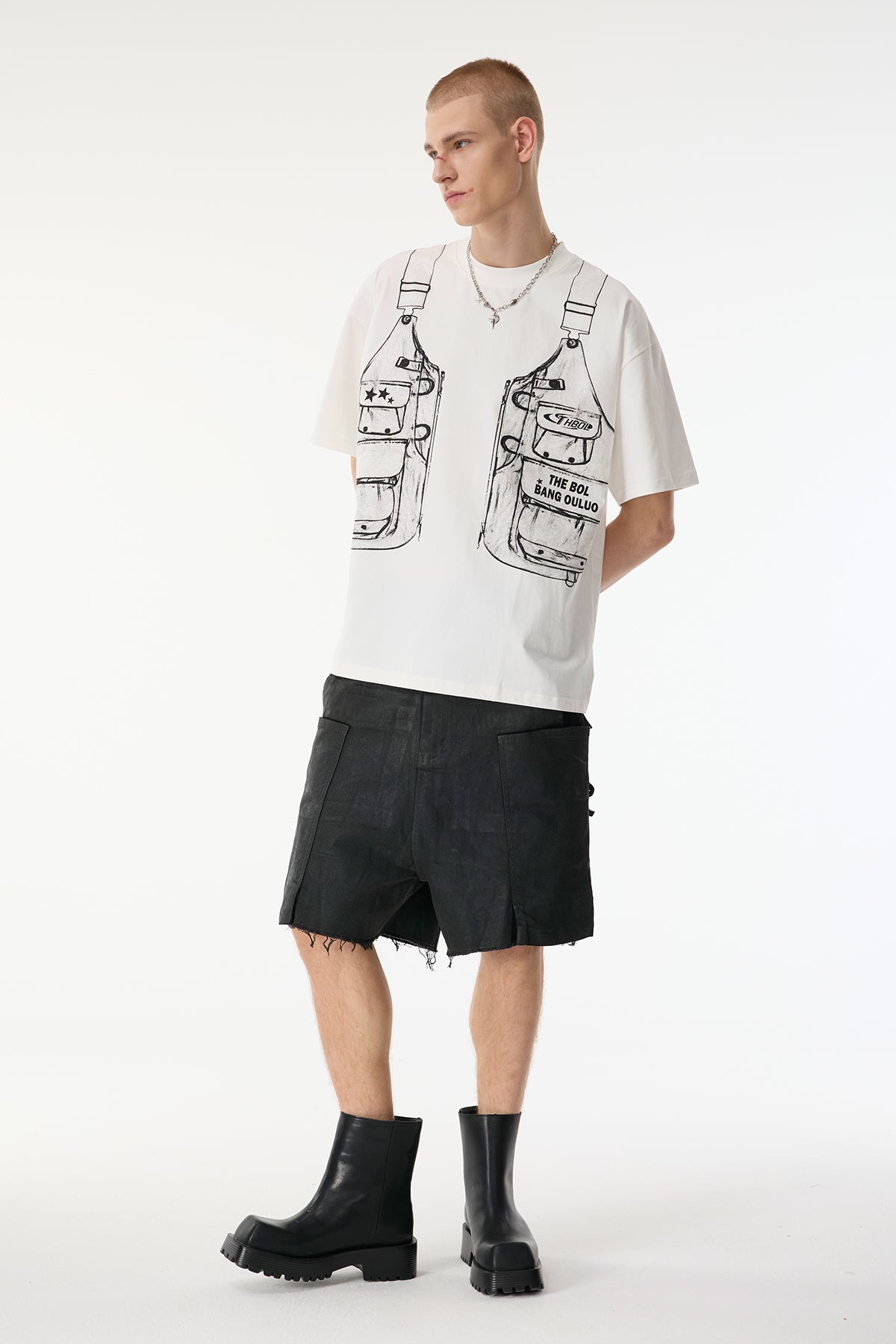 Dusk Thread Print Top White