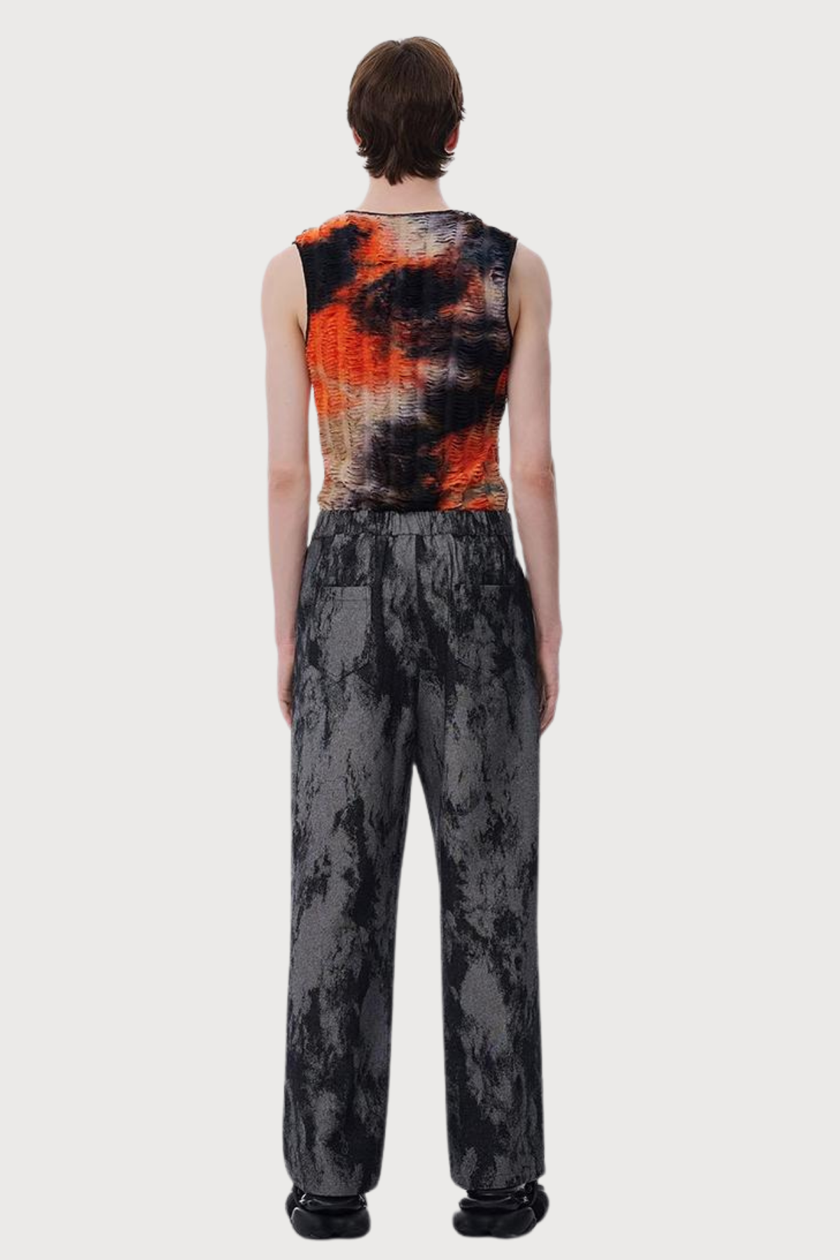 Dust Text Dye Cutout Vest