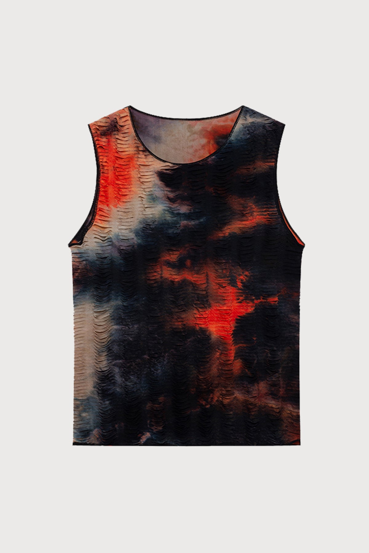 Dust Text Dye Cutout Vest