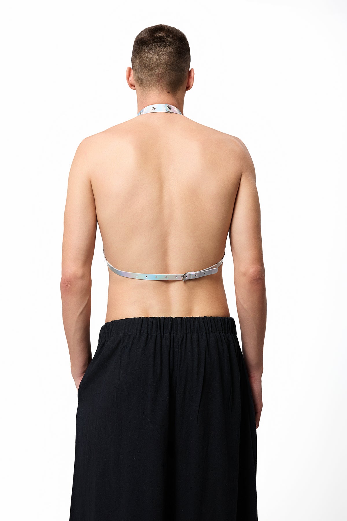 Ebon Lacity Halter Neck Metal Chest Chain