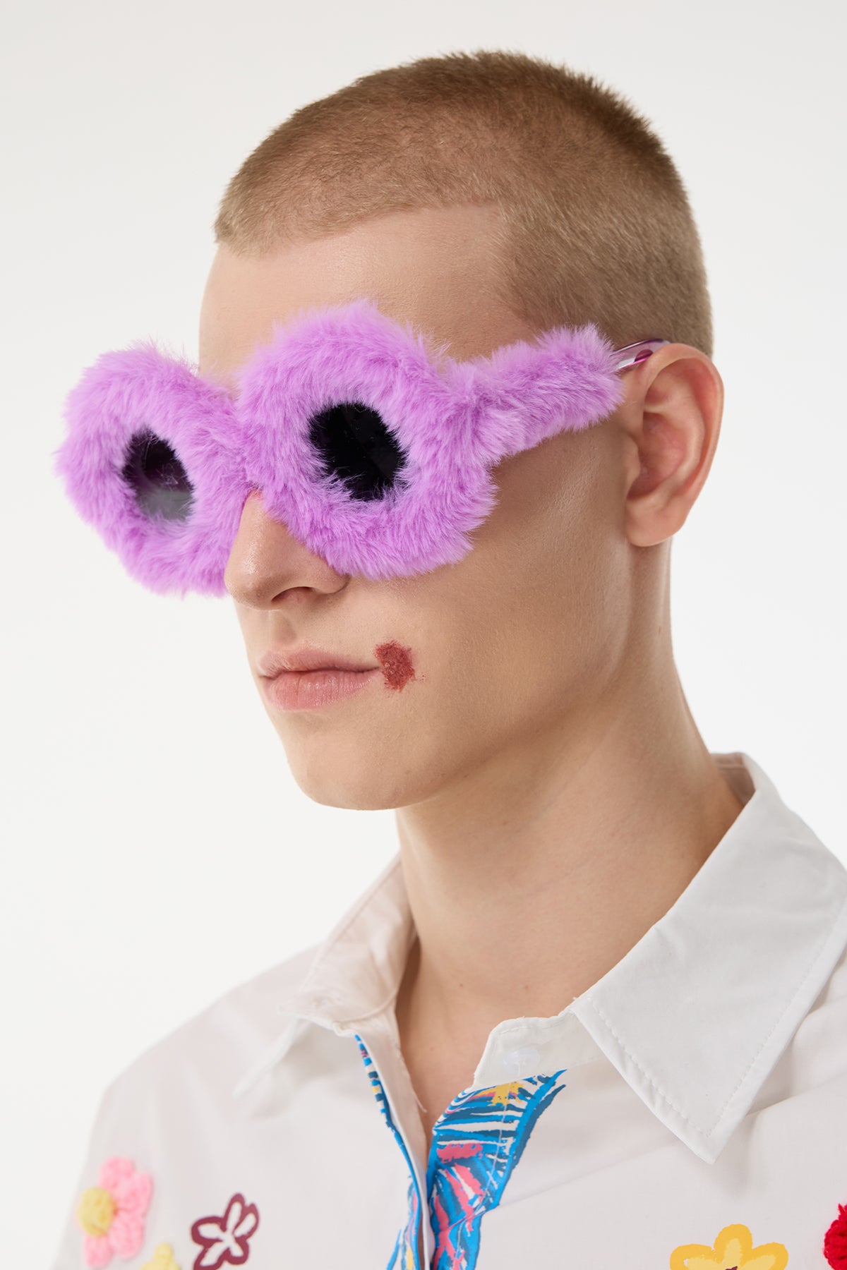 Electric Glare Fur Sunglasses