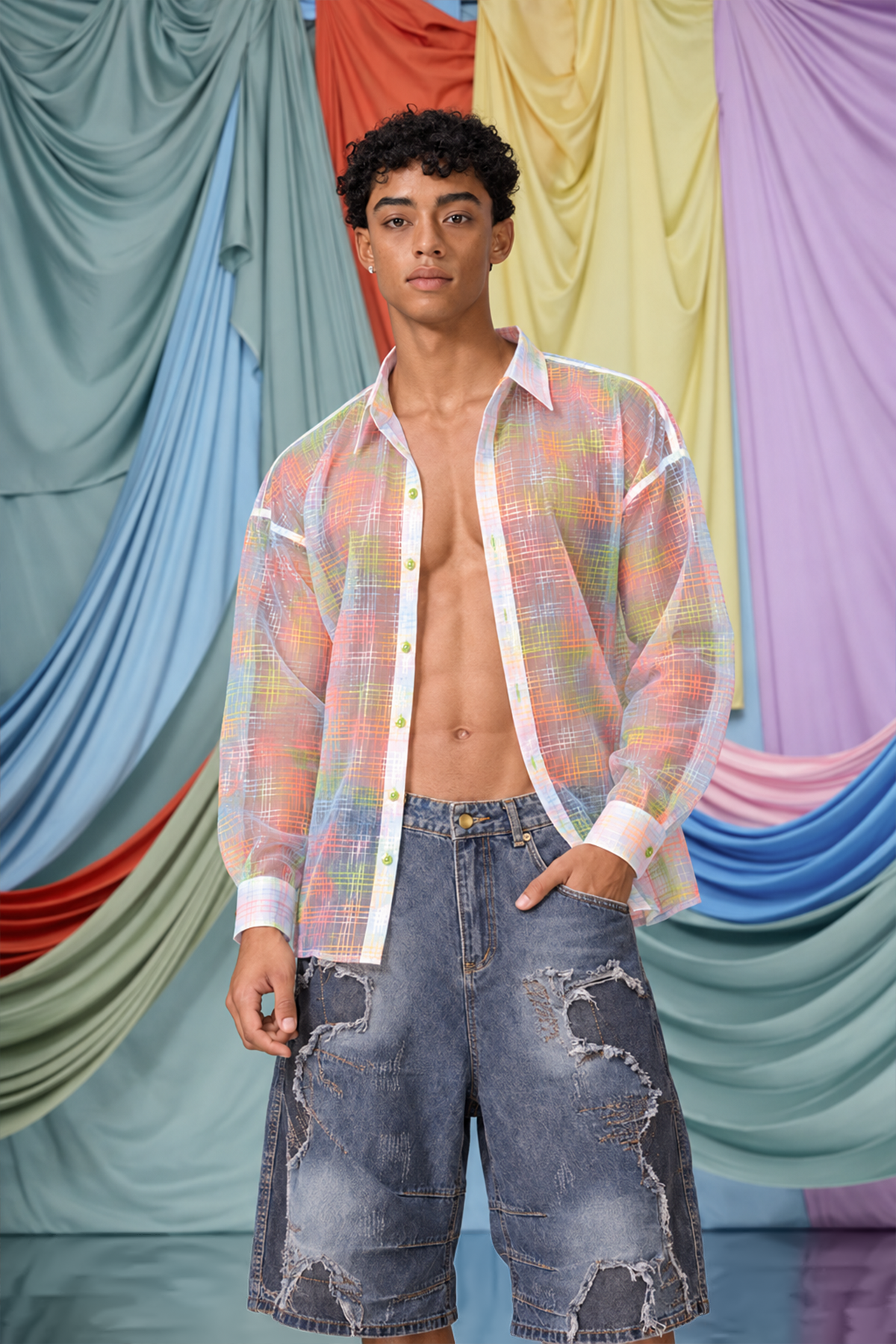 Equal Pulse Plaid Long Sleeve Shirt