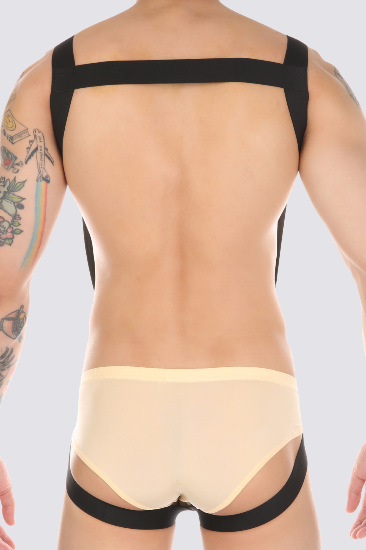 Erotic Wrap Chest Strap Black