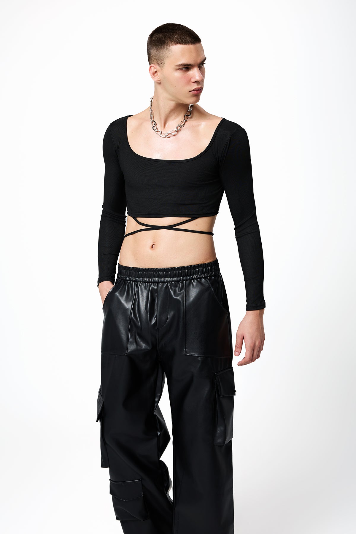 Ethereal Touch Long Sleeve Crop Top