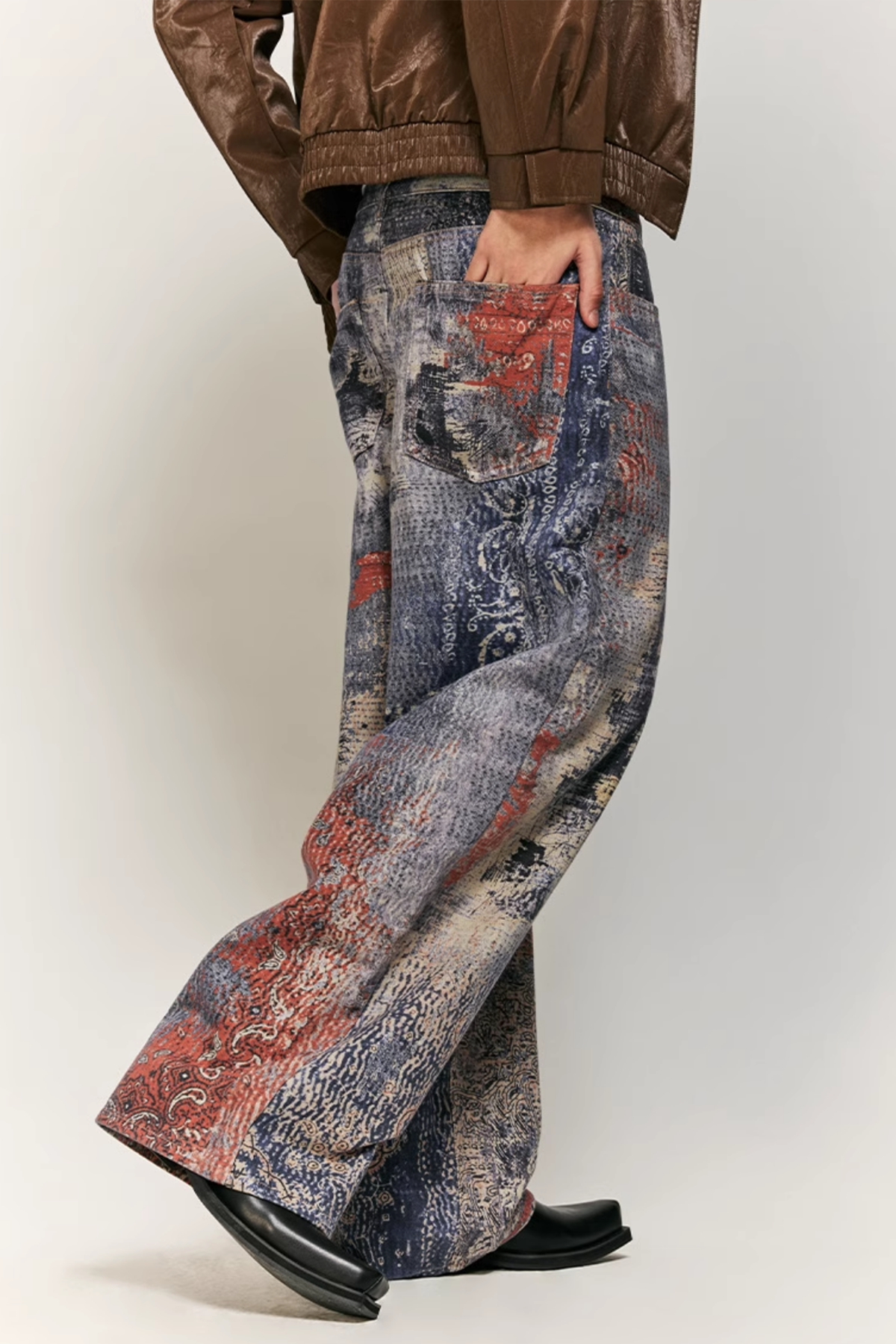 Fade Control Print Straight Jeans