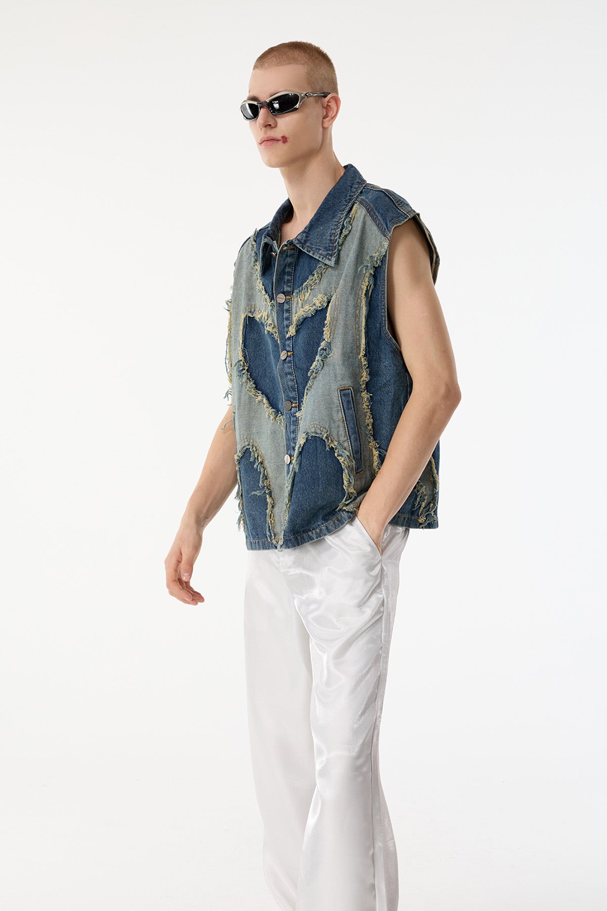 Fade Pulse Deconstructed Denim Vest