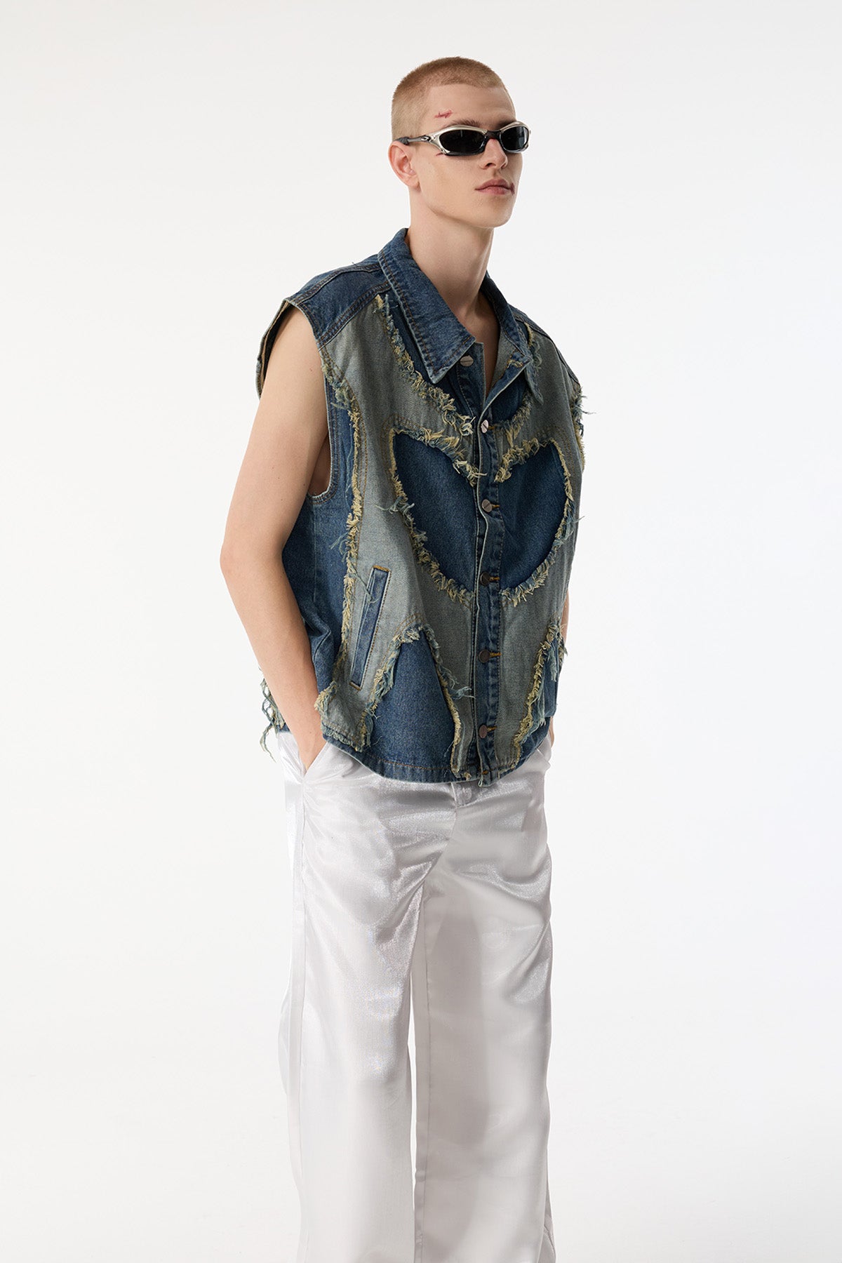 Fade Pulse Deconstructed Denim Vest