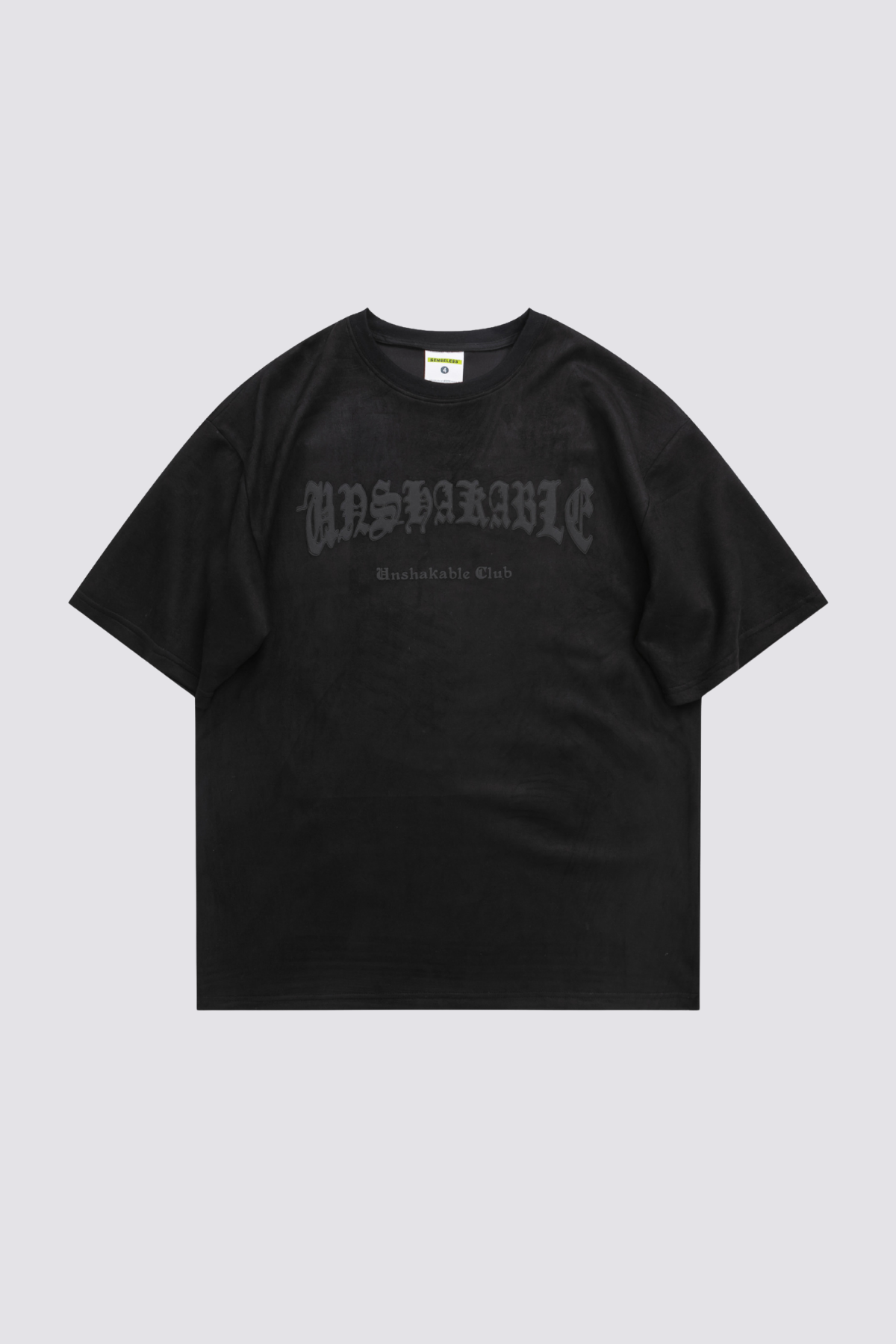 Faded Figure Print Suede Top