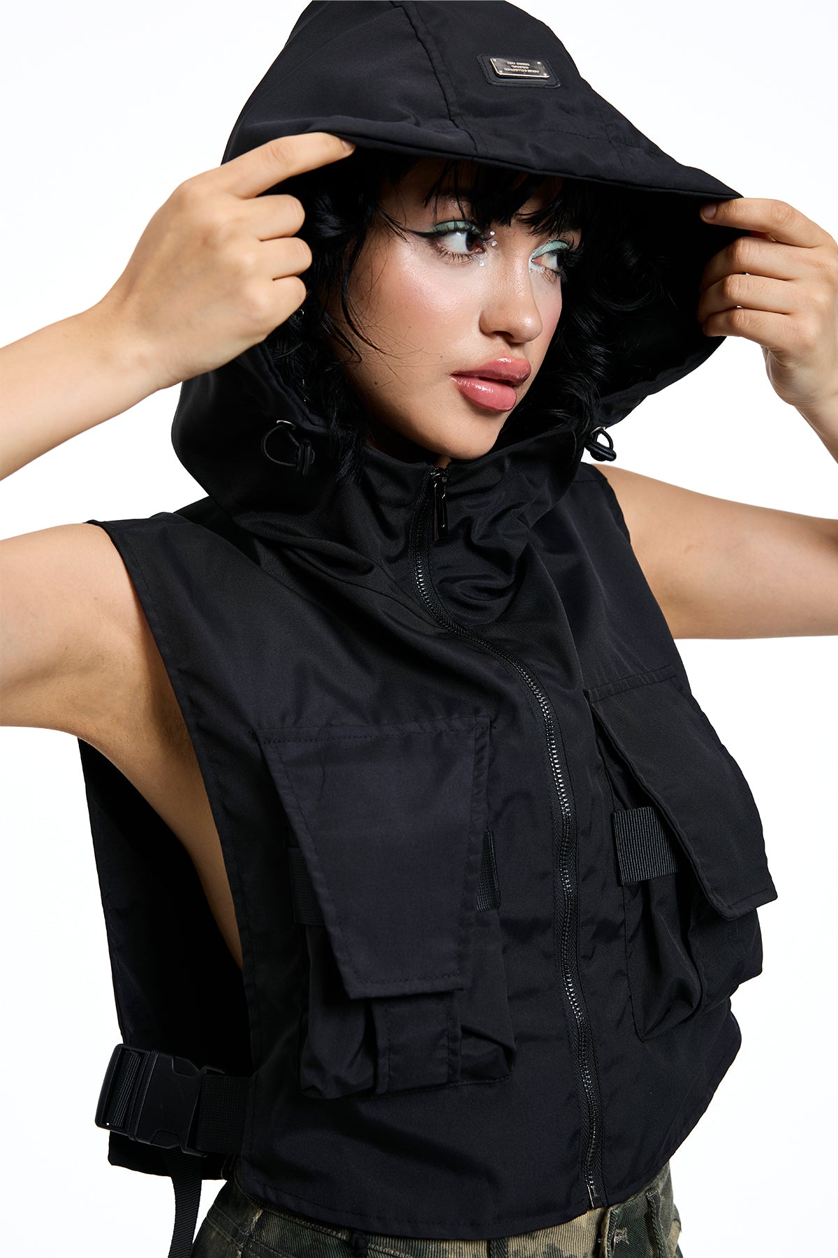 Faint Code Hooded Utility Vest