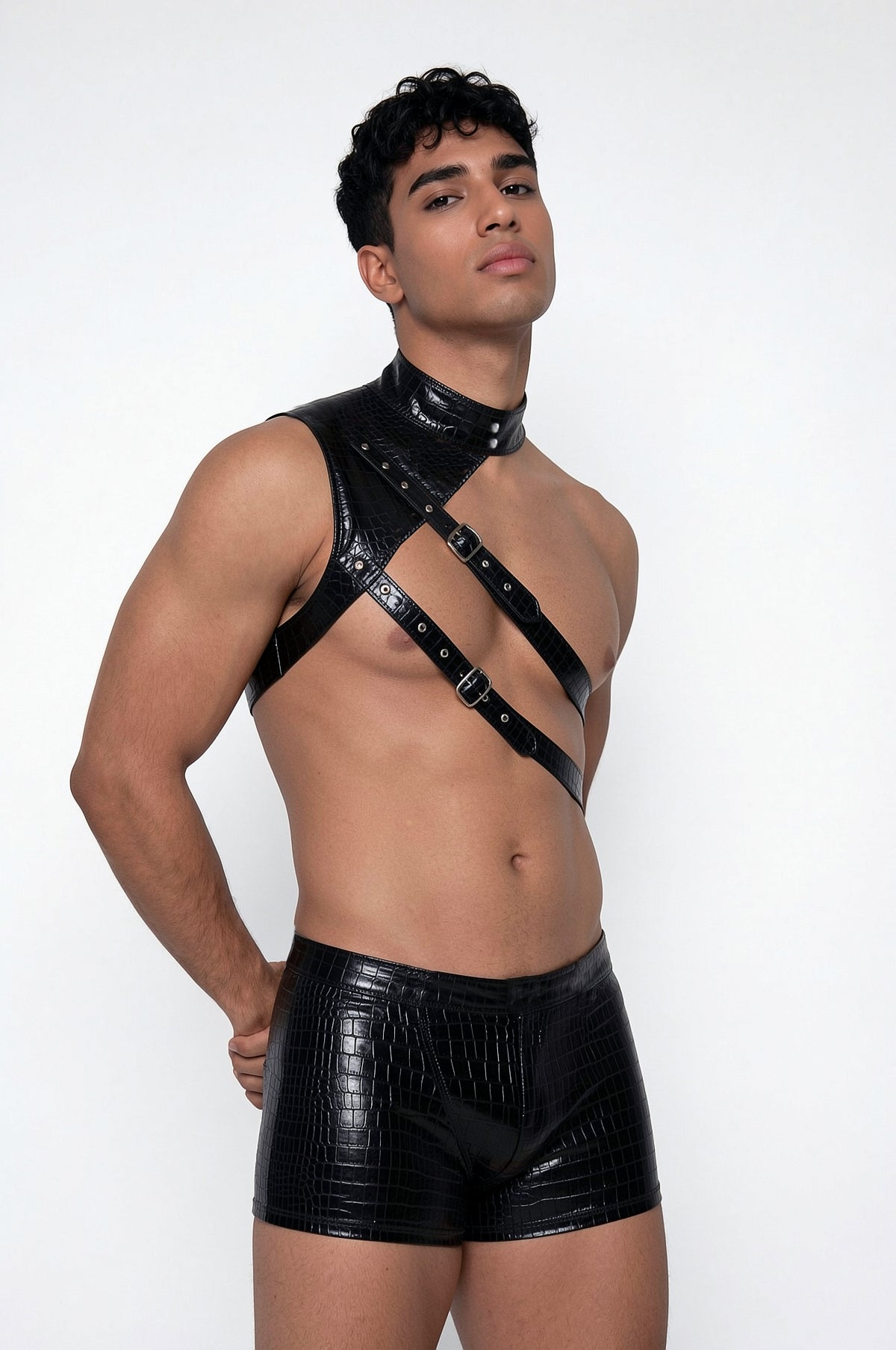 Fetish Code Leather Harness Top
