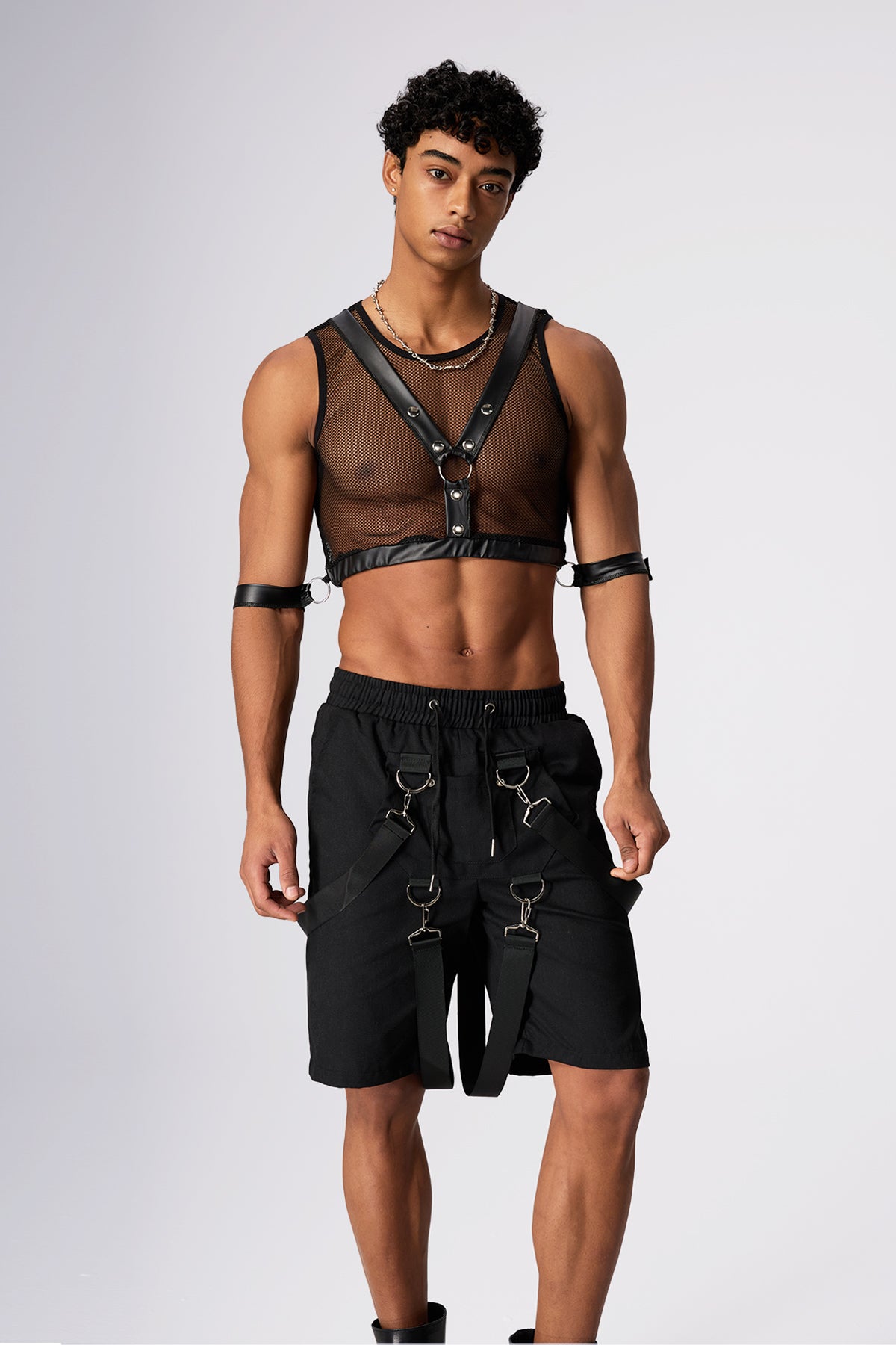 Fire Fishnet Sleeveless Top