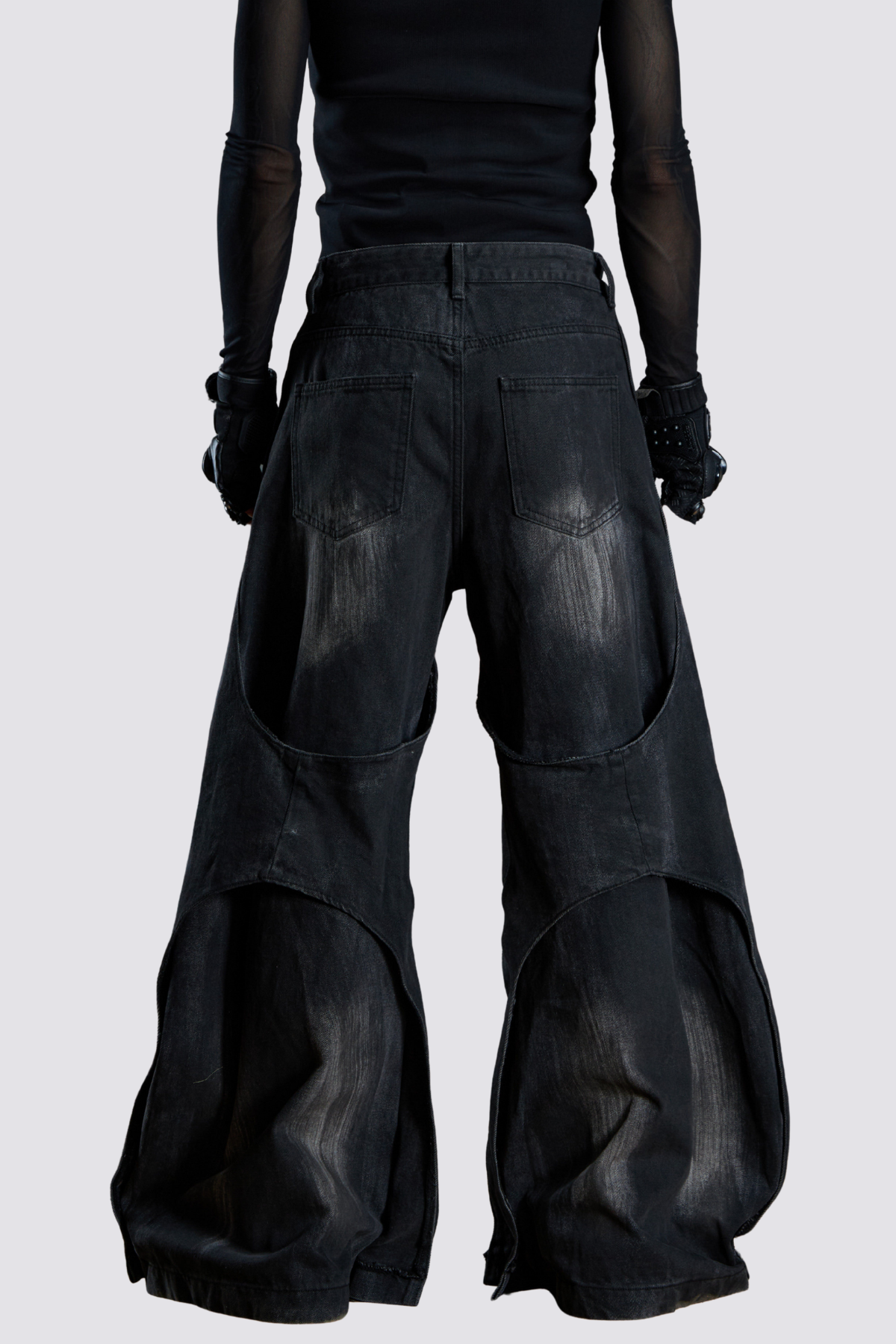 Fire Flash Fur Trimmed Wide Leg Jeans