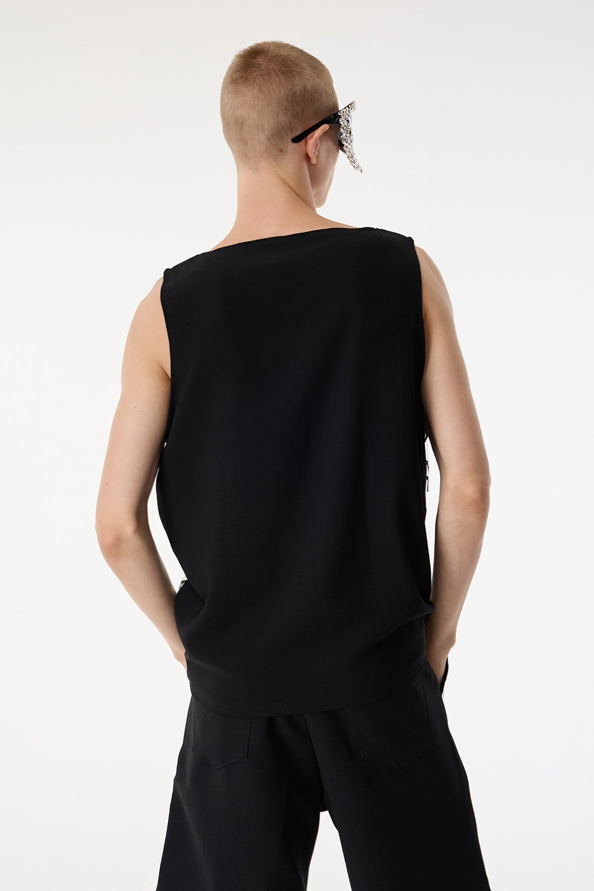 Flash Flicker Laser Sleeveless Top