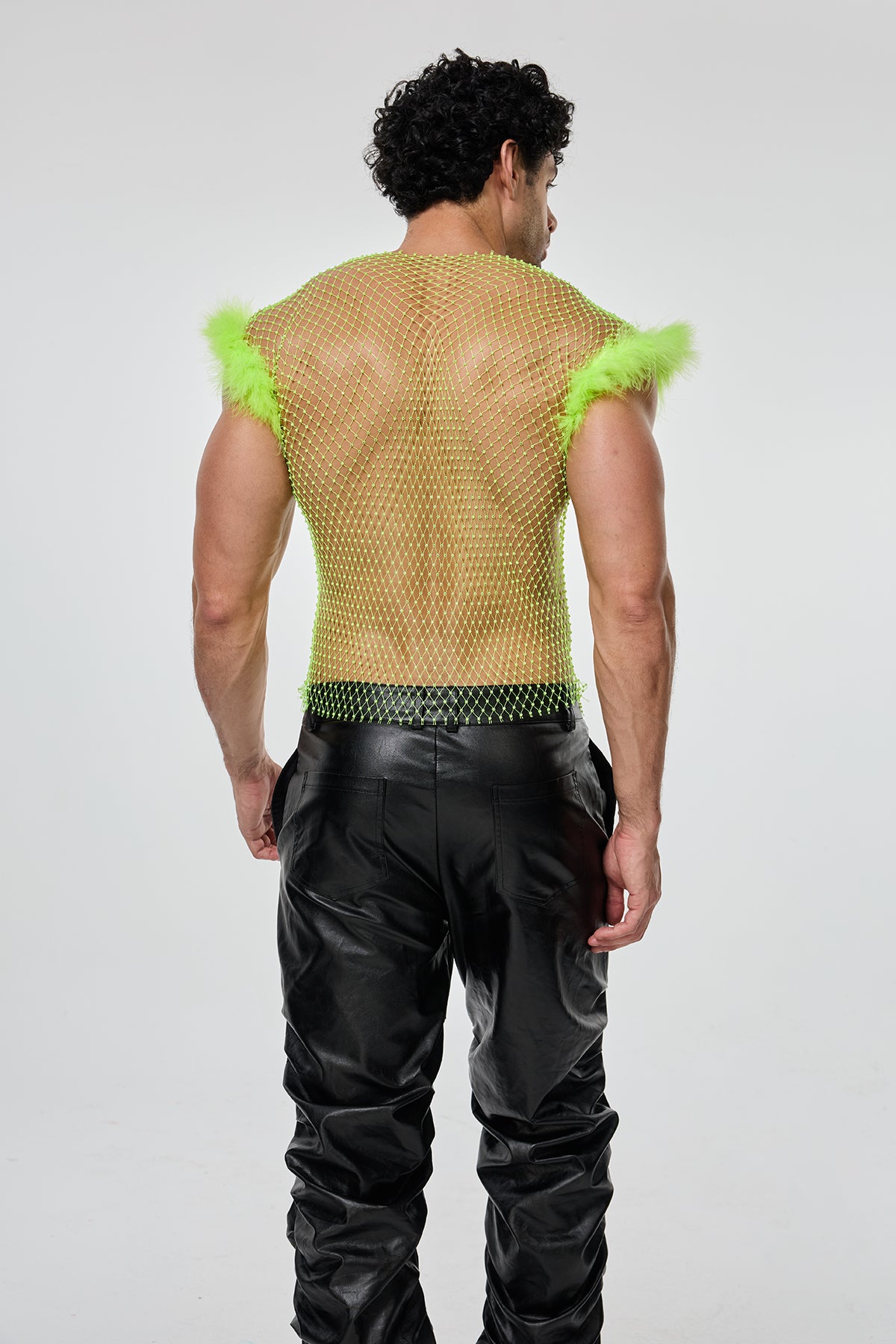 Flash Rise Cutout Feather Top Green