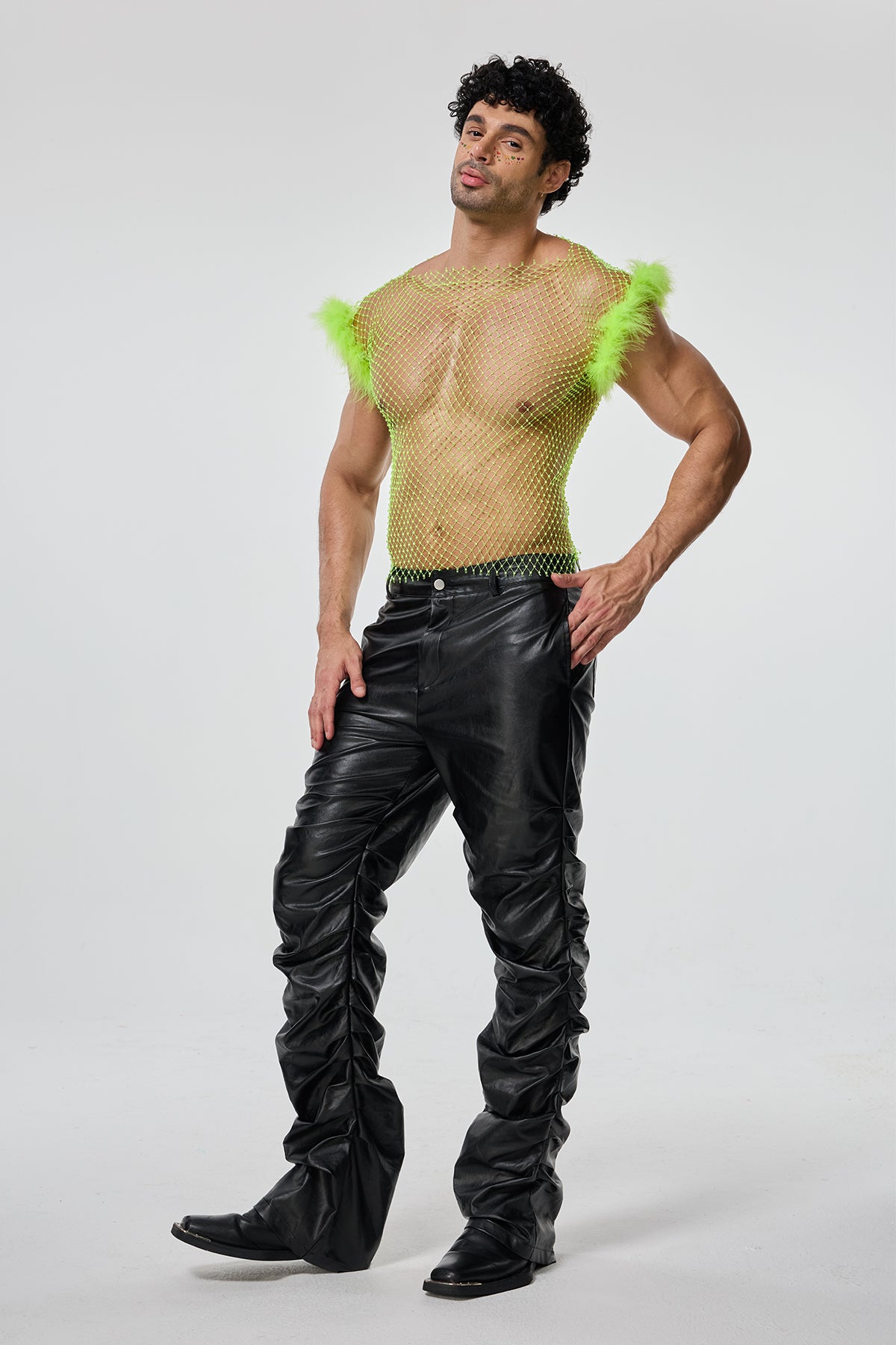 Flash Rise Cutout Feather Top Green