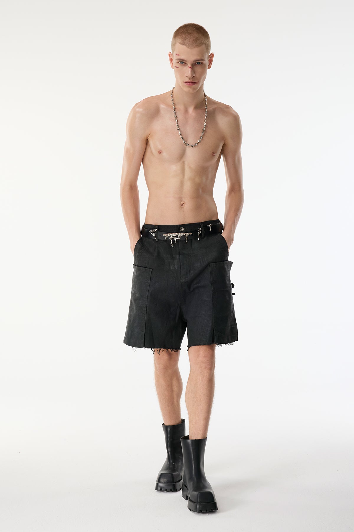 Flash Mark Denim Shorts