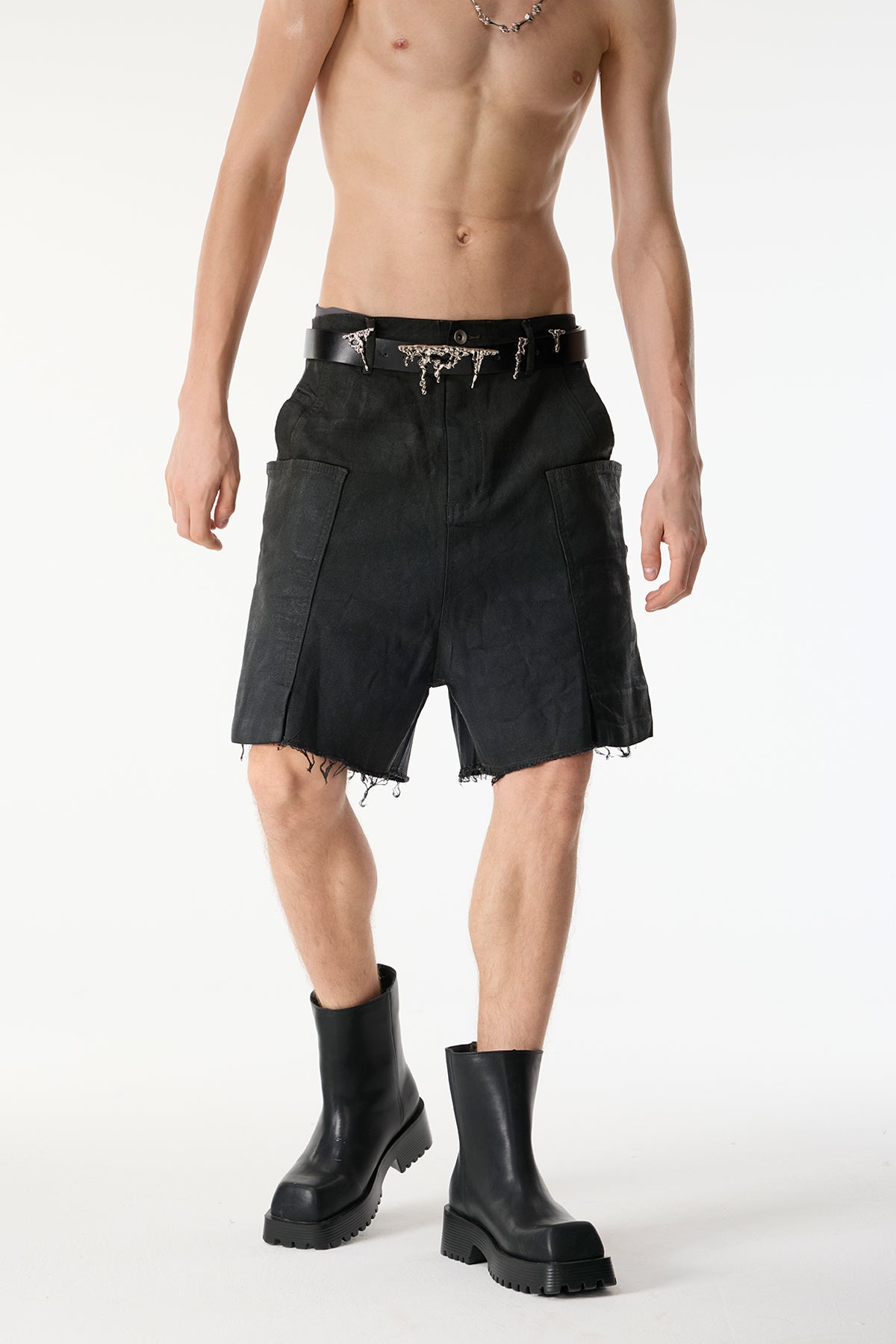 Flash Mark Denim Shorts