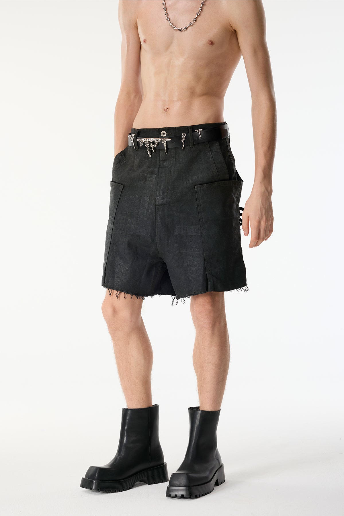 Flash Mark Denim Shorts