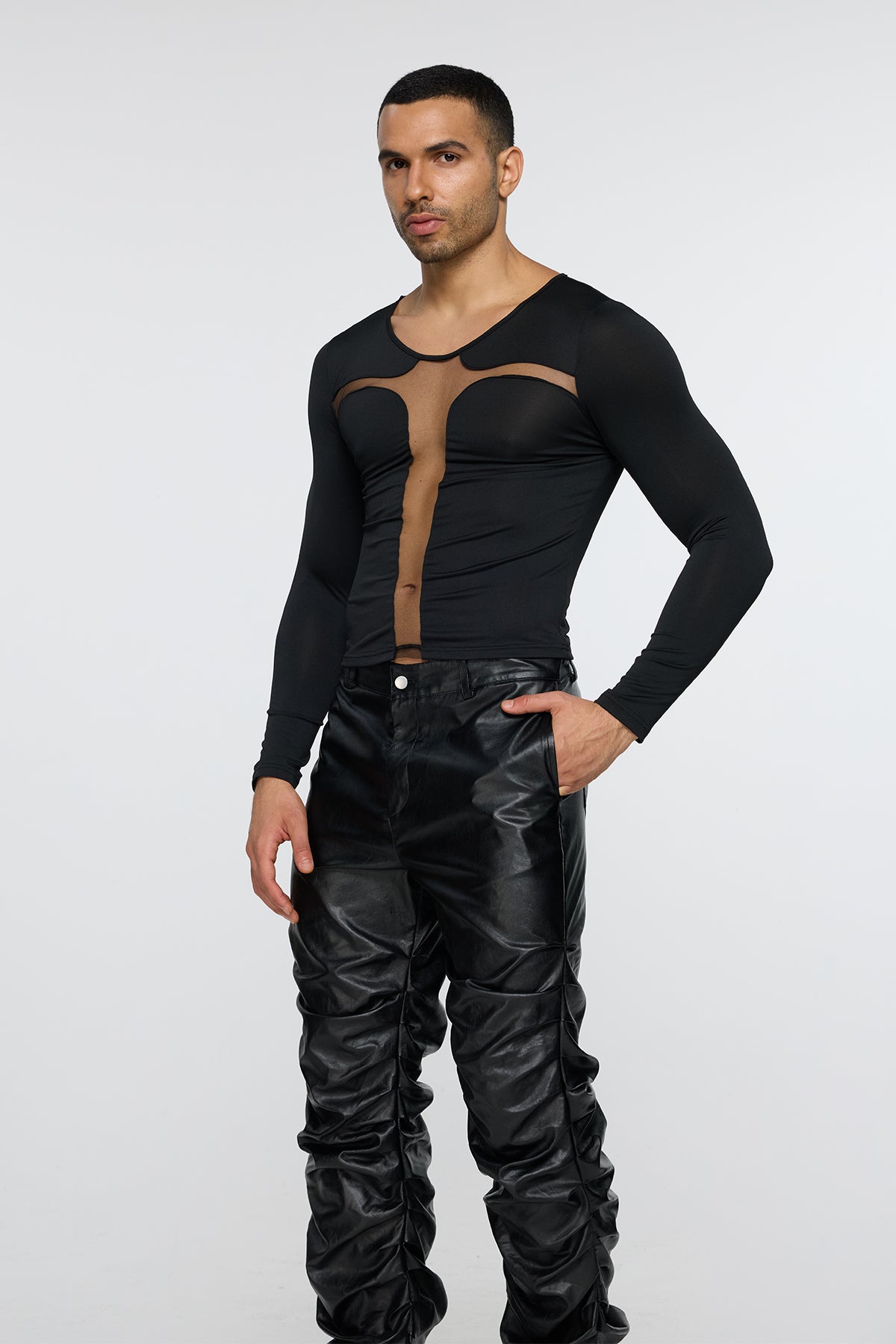 Flat Core Long Sleeve Cutout Top